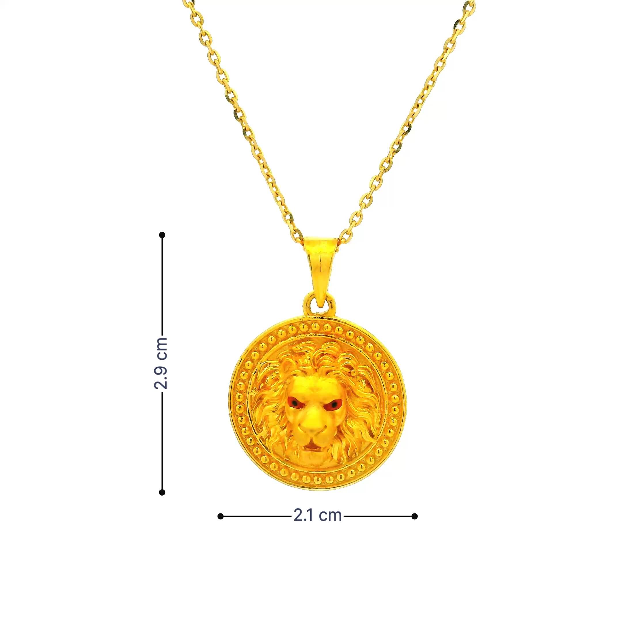 Robust Brilliance Gold Lion Locket