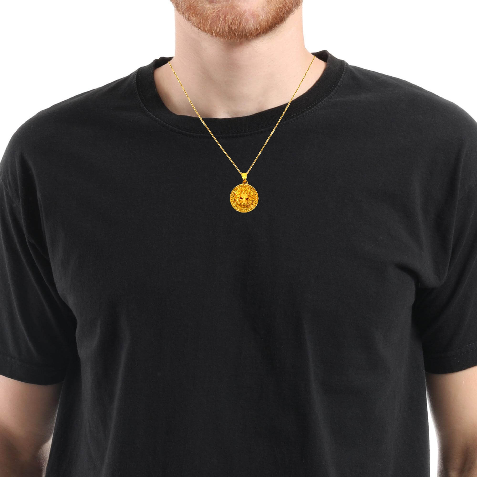 Robust Brilliance Gold Lion Locket