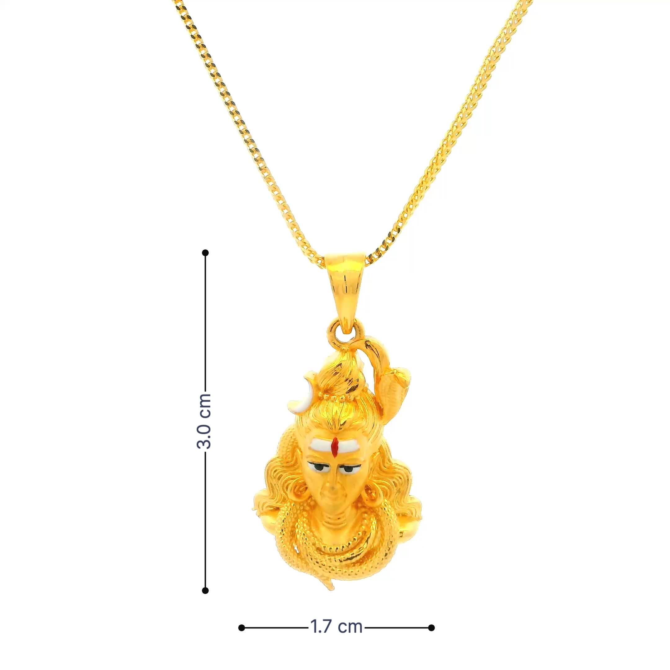 Mighty 22K Gold Lord Shiva Locket for Men