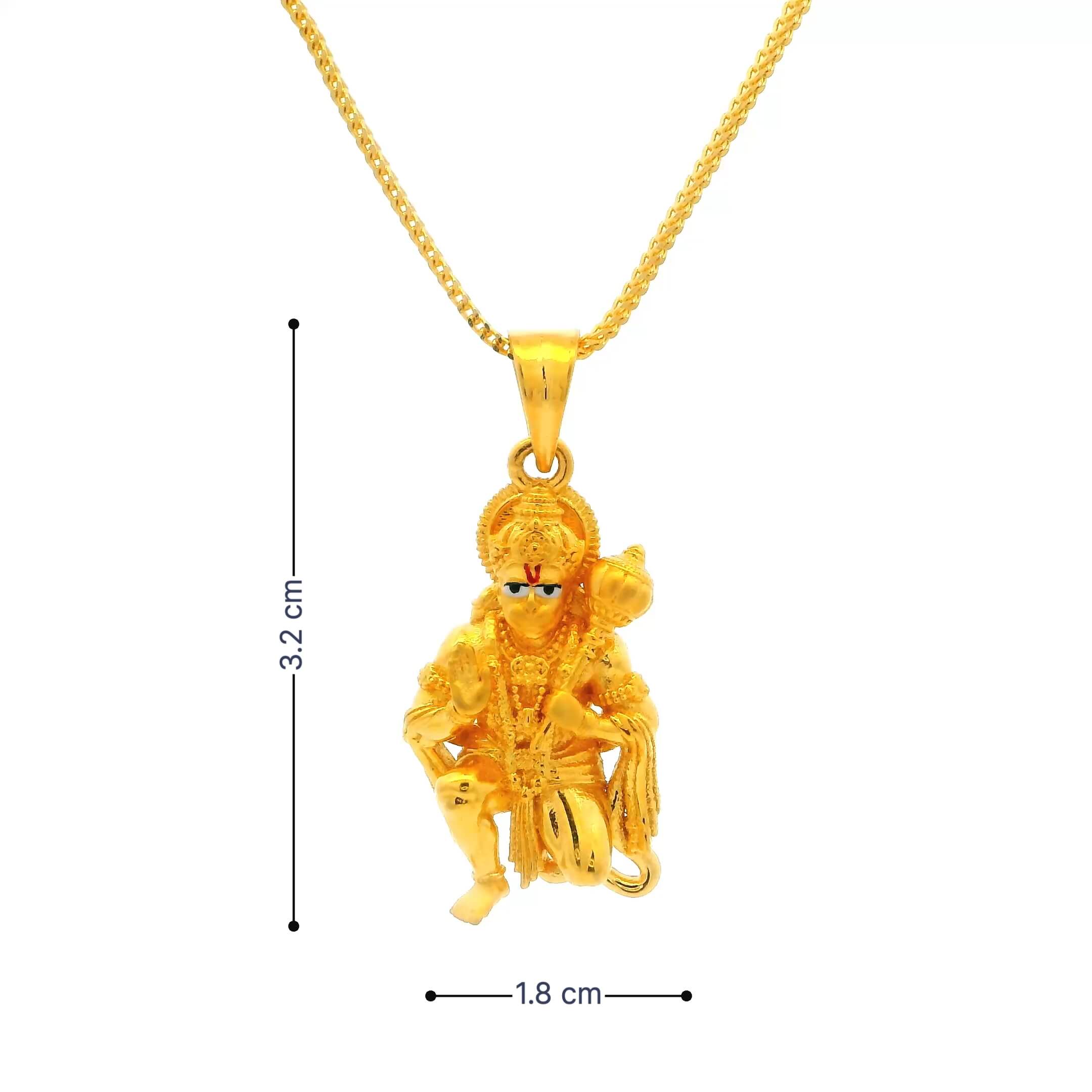 Robust 22K Gold Hanuman Locket for Men