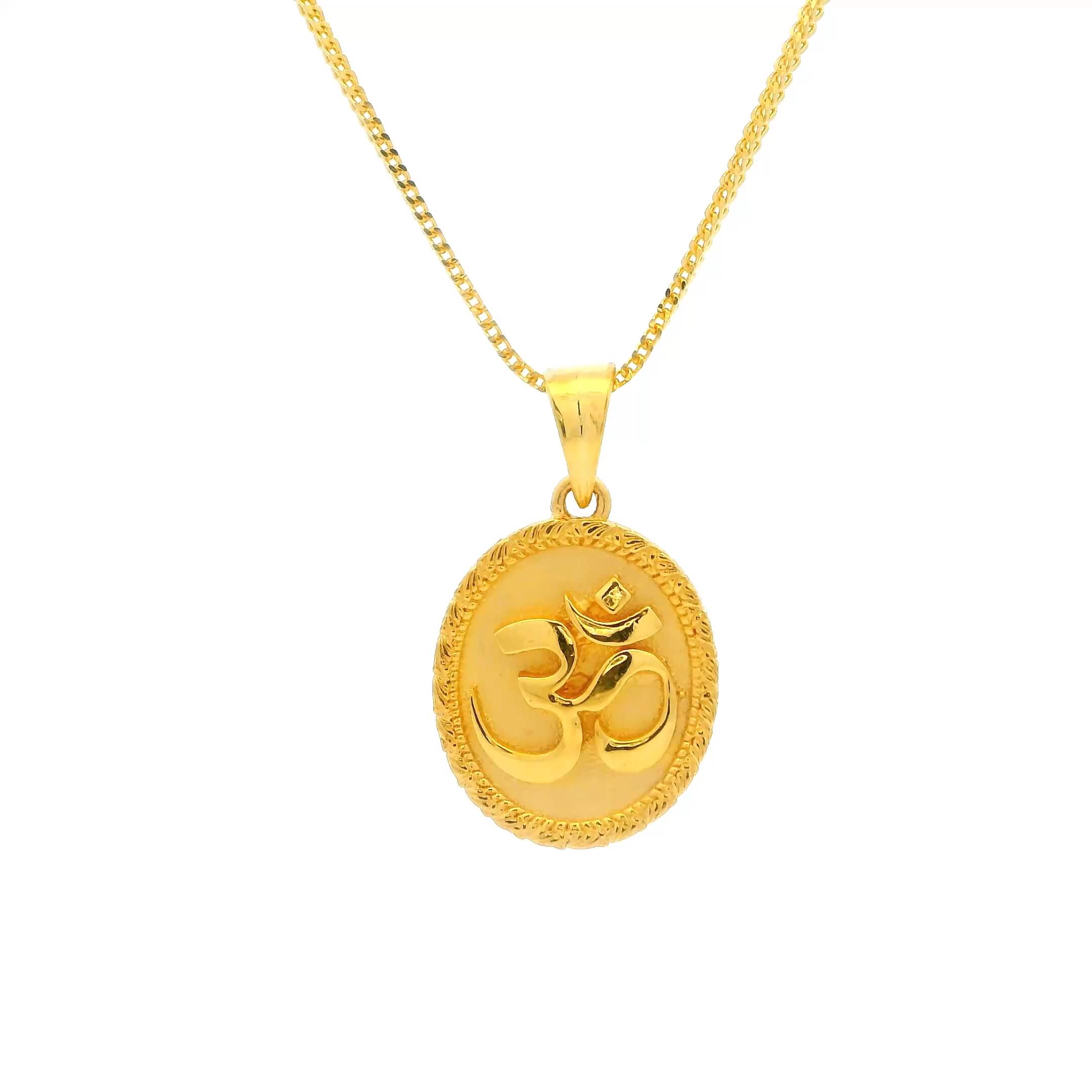 Eternal Elegance 22K Gold Om Locket for Men