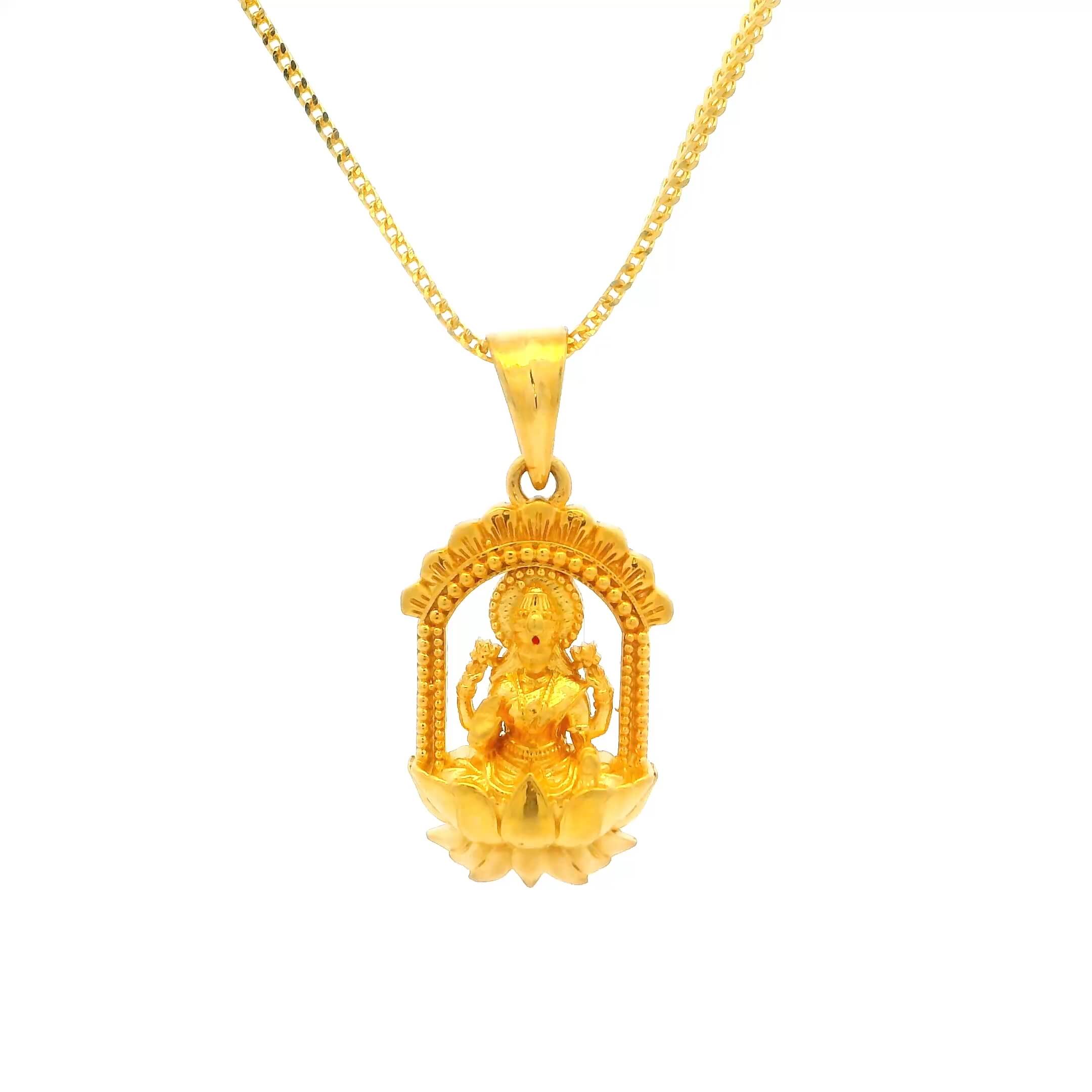 Harmonious 22K Gold Devi Laxmi Locket for Men