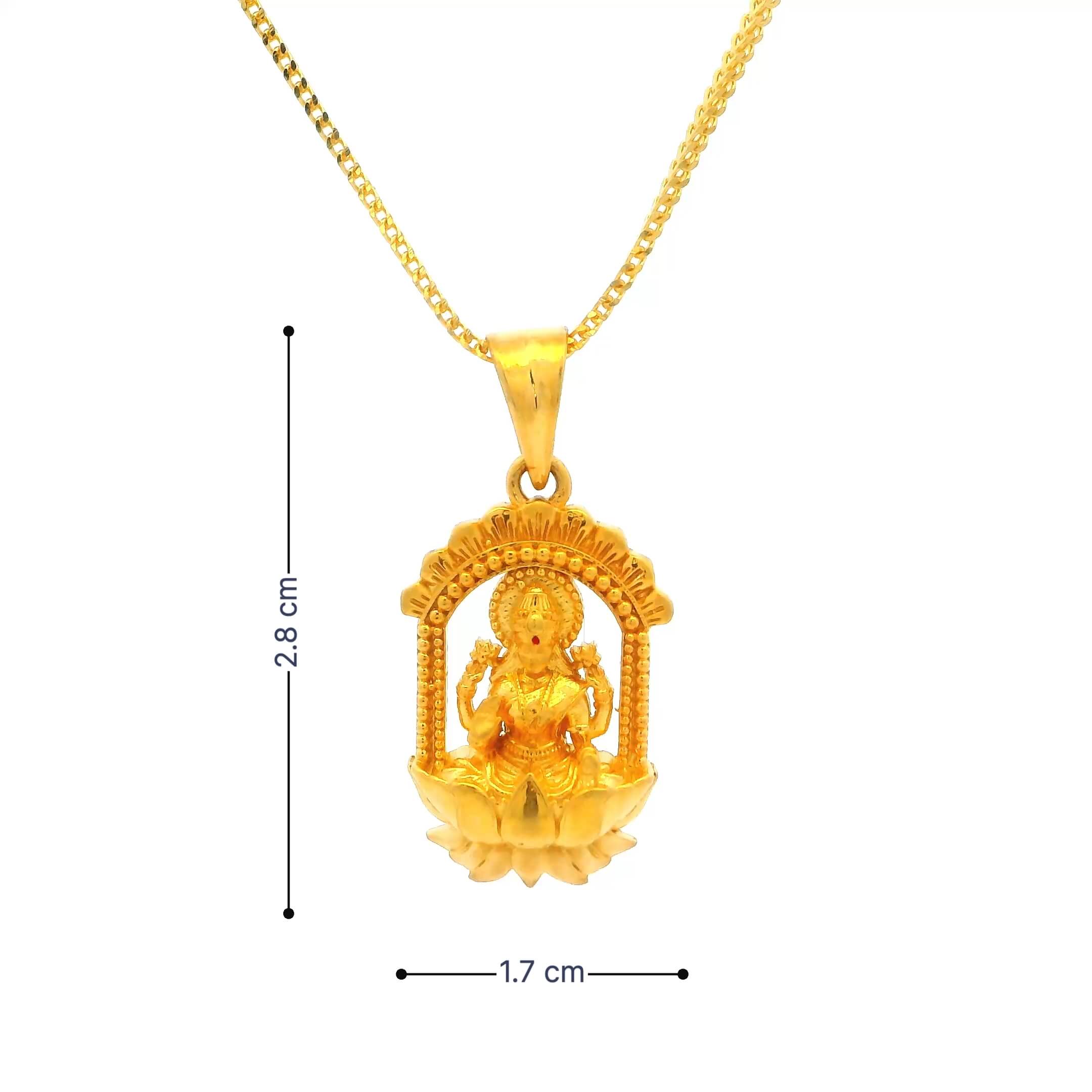 Harmonious 22K Gold Devi Laxmi Locket for Men