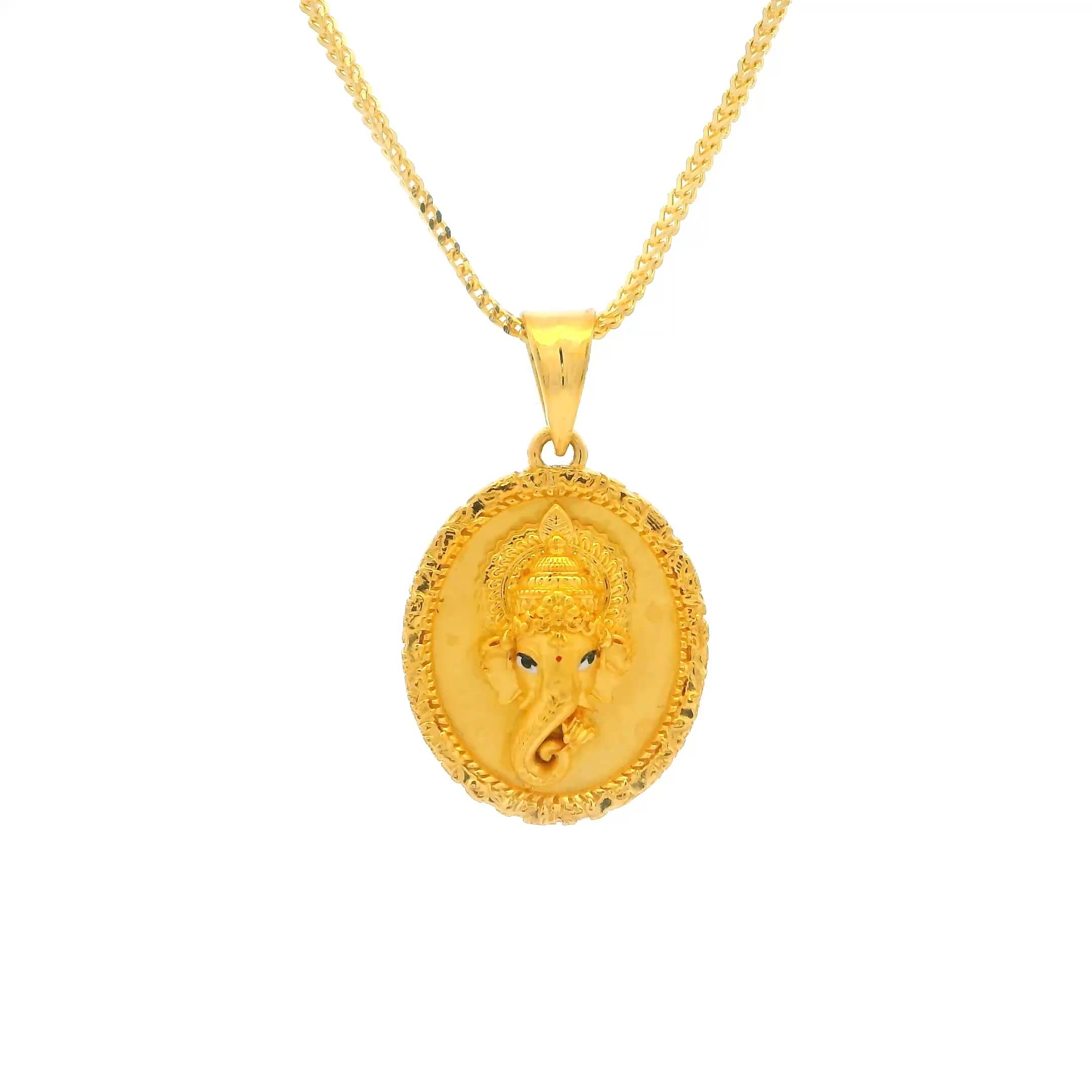 Ethereal 22K Gold Ganesha Locket for Men