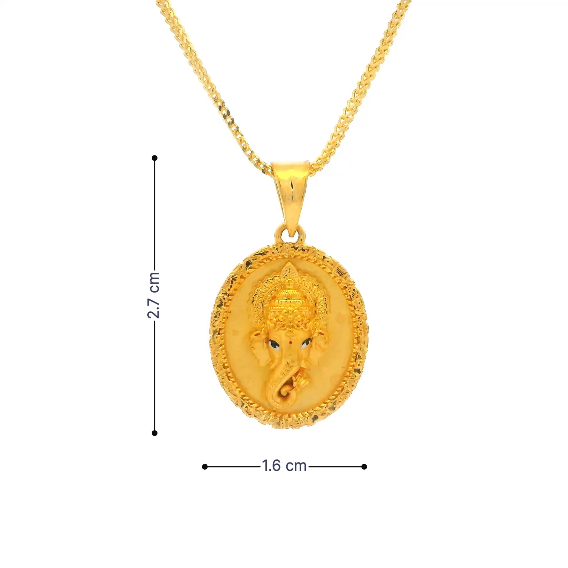 Ethereal 22K Gold Ganesha Locket for Men