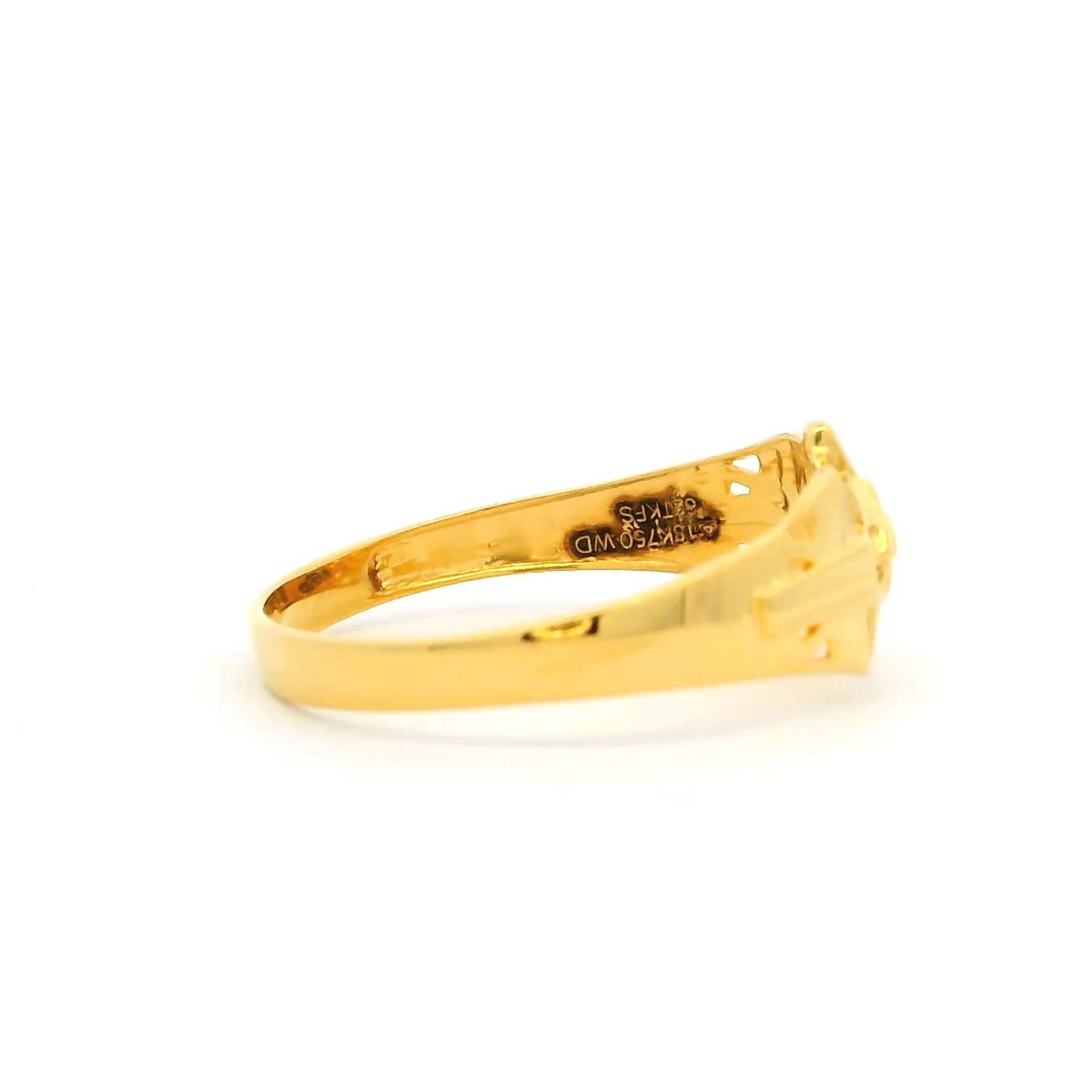 Majestic Allure 18K Gold Ring for Men