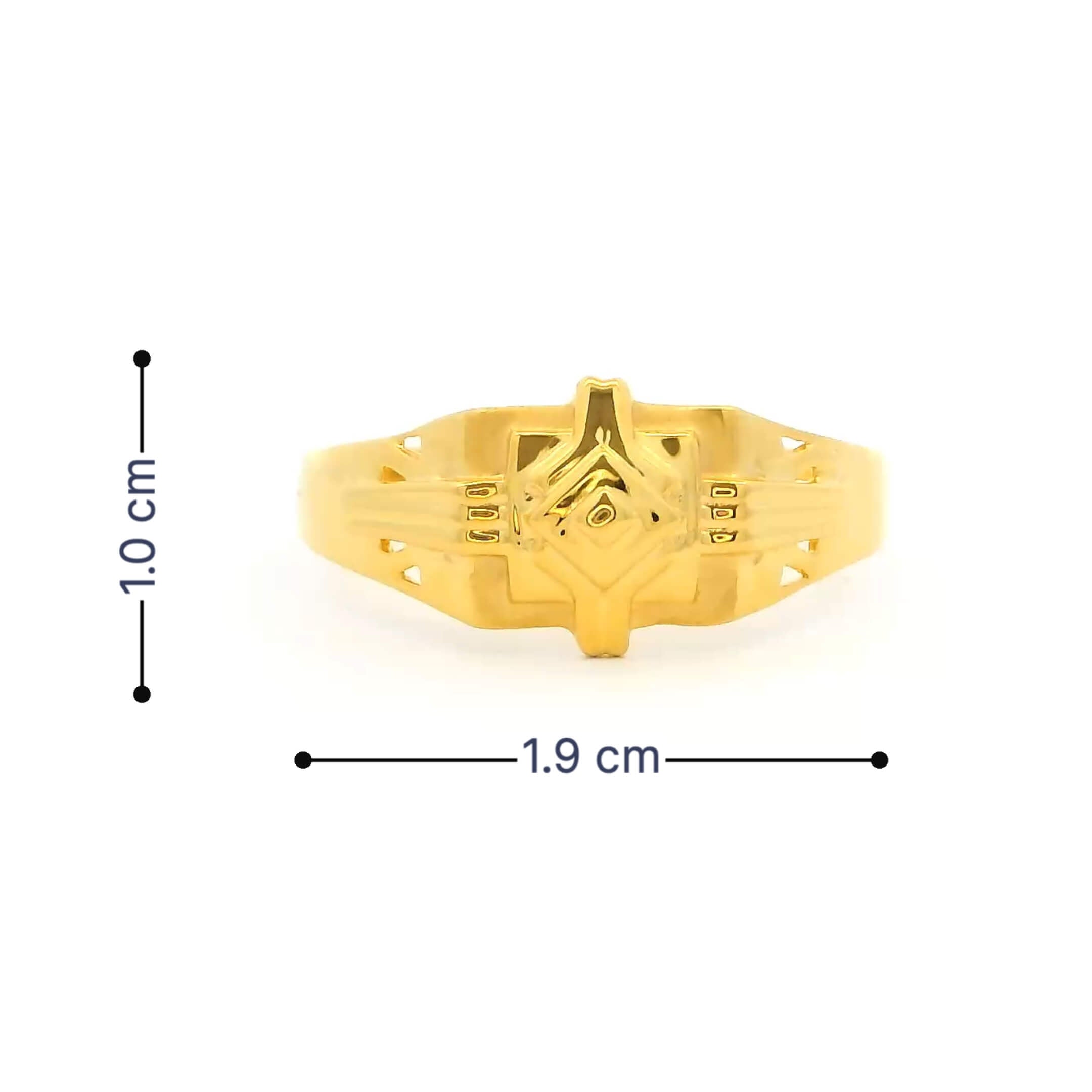 Majestic Allure 18K Gold Ring for Men
