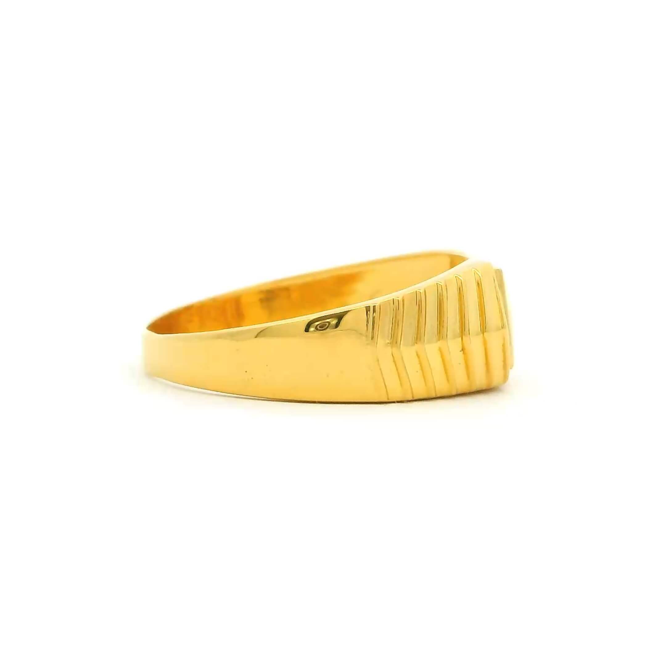 Ritzy Luxe Gold Rings for Men