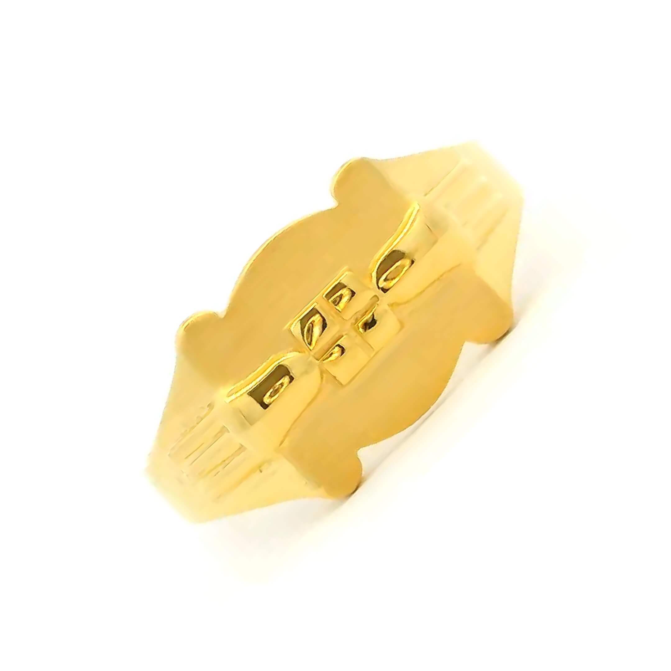 Captivating Glimmer 18K Gold Ring for Men