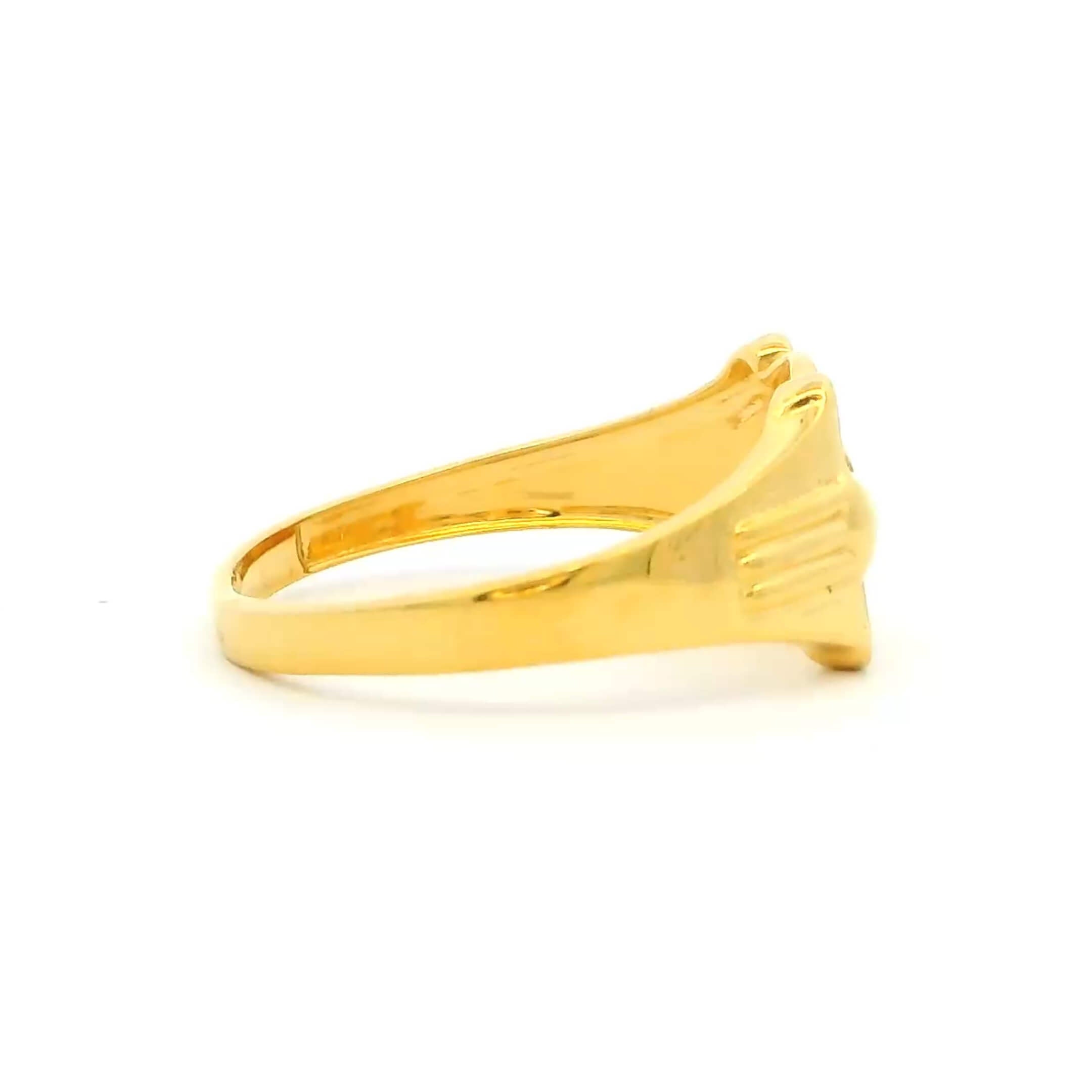 Captivating Glimmer 18K Gold Ring for Men