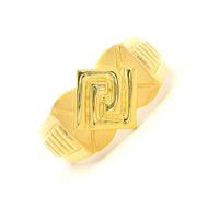 Robust Radiance 18K Gold Ring for Men