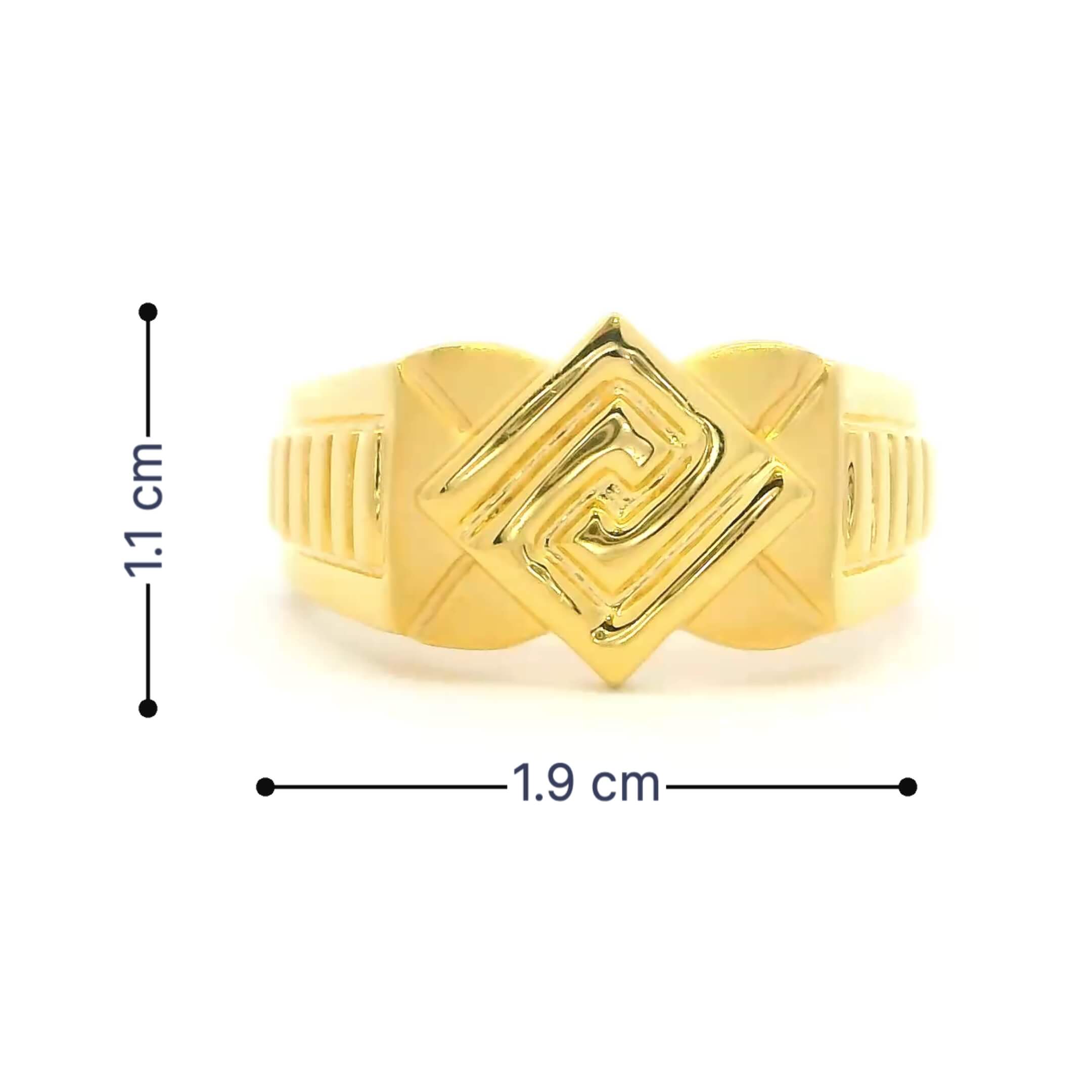 Machismo Shine Gold Men Ring