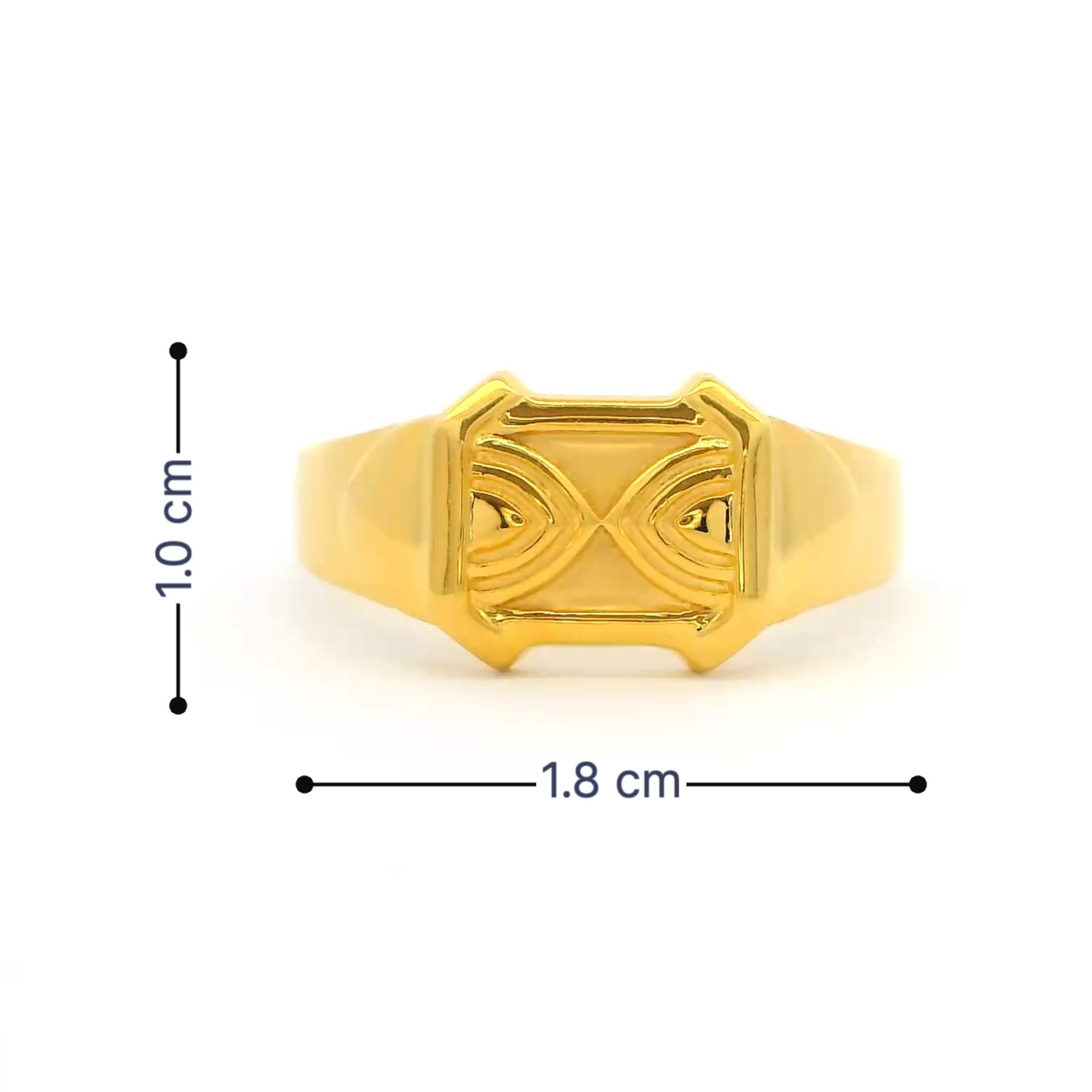 Charismatic Shine Men Gold Ring