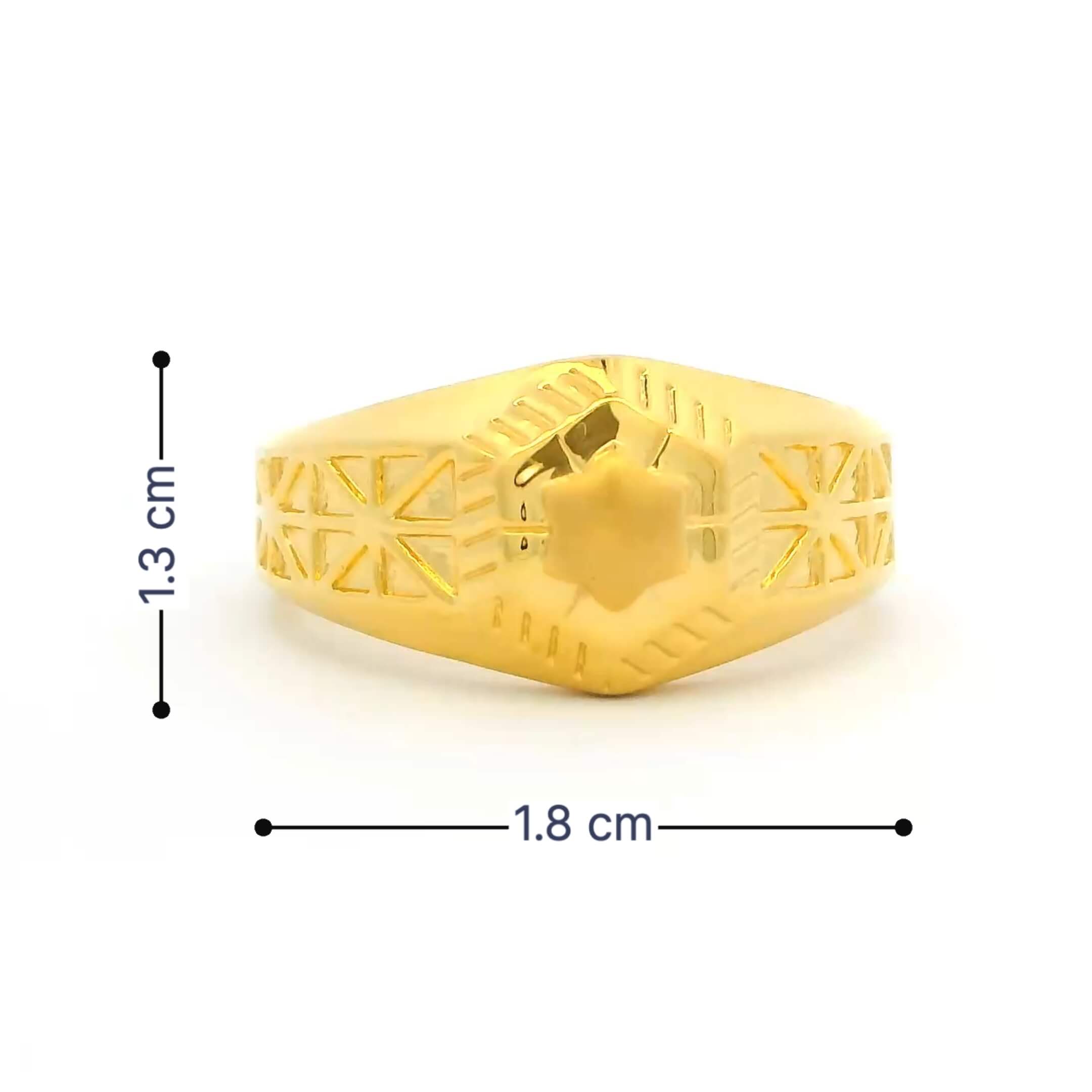 Rugged Style Men Gold Ring