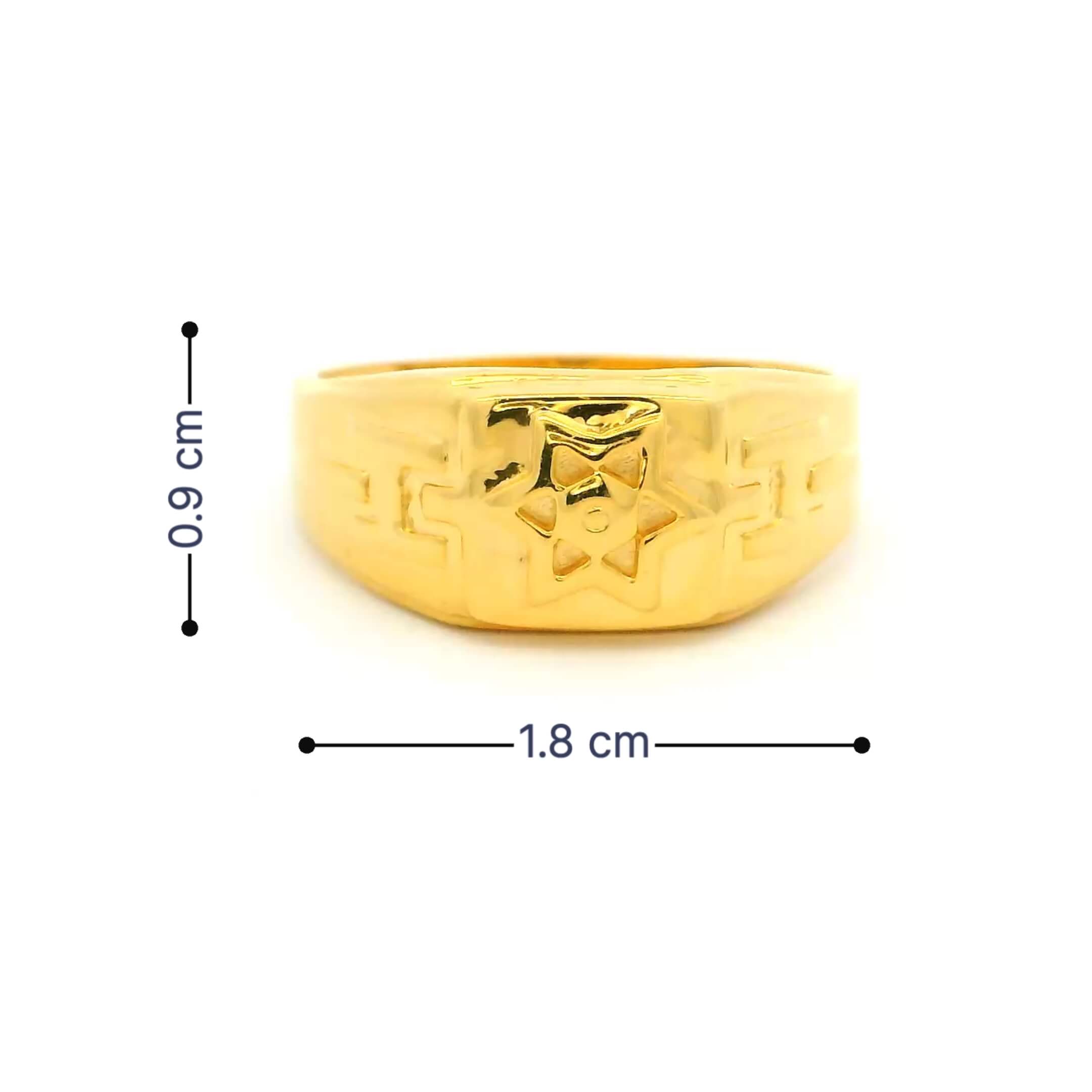 Stardust Stout Gold Ring for Men