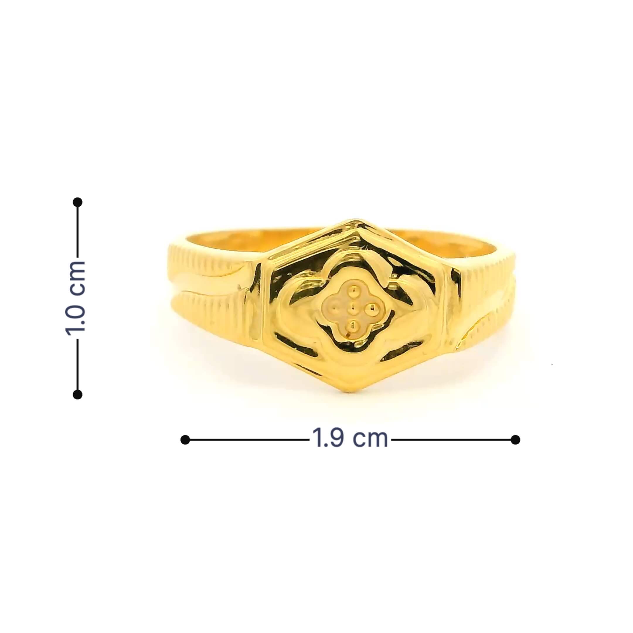 Lustrous Robust 18K Gold Ring for Men
