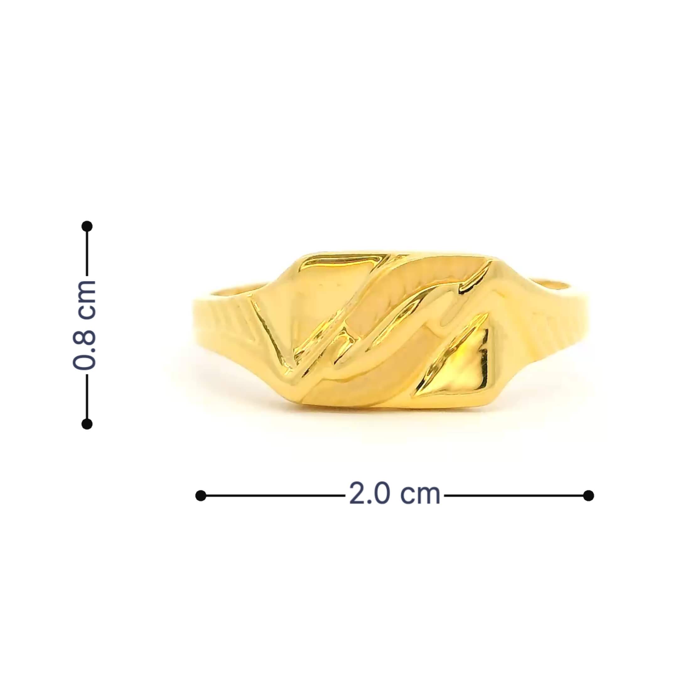 Splendour Swirl Men Gold Ring