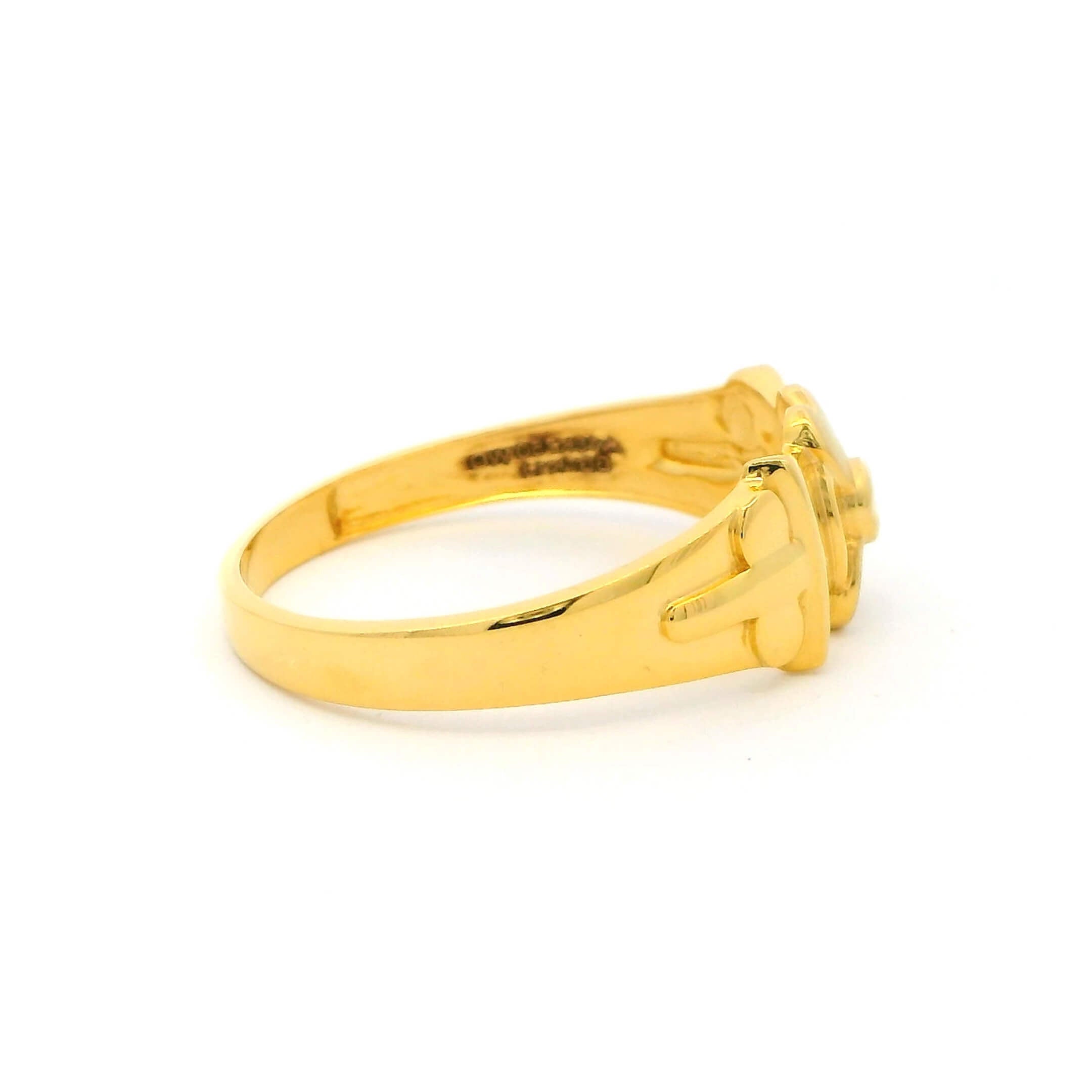 Vigorous Shine Gold Ring for Men