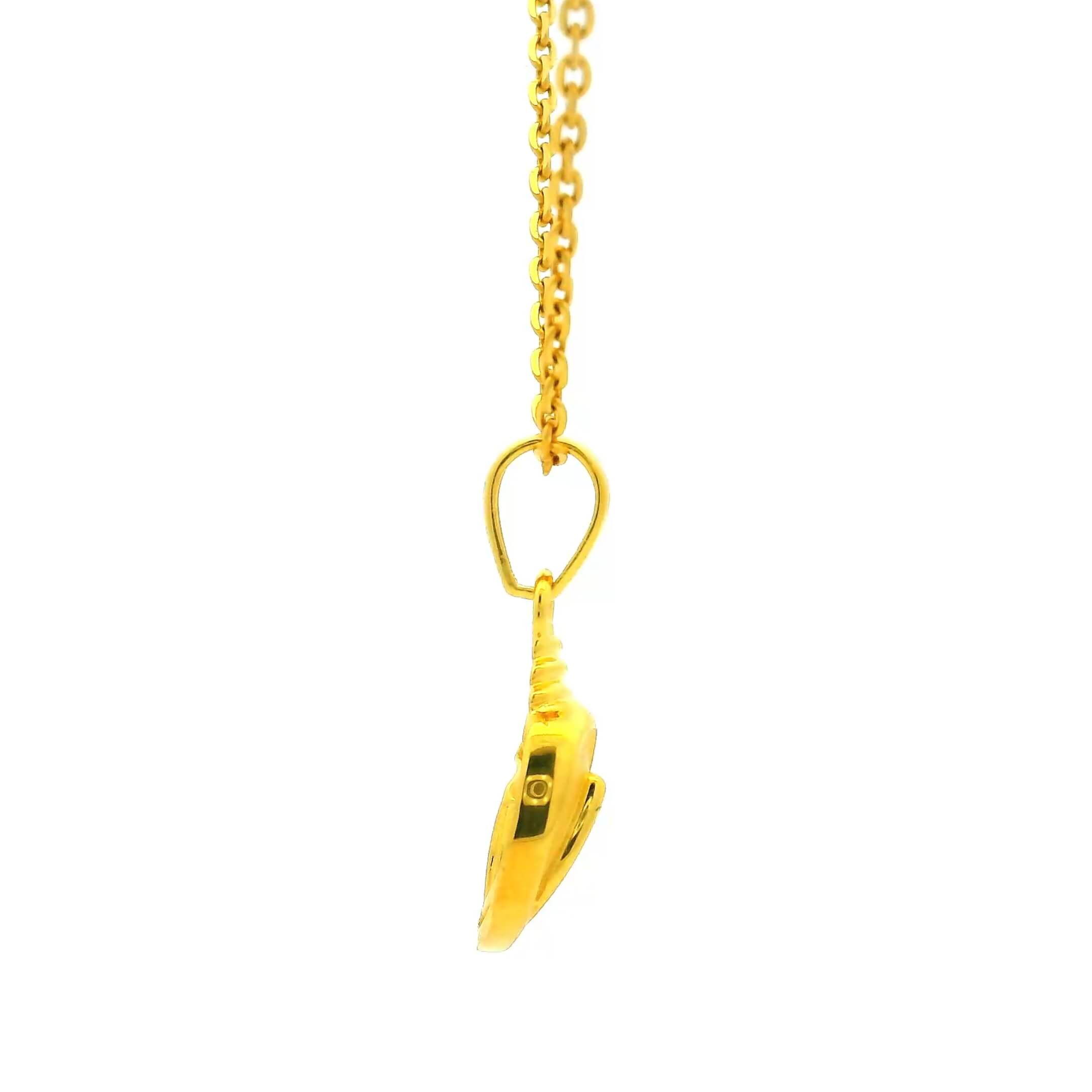 Blessed Gleaming Gold Ganesha Locket for Men