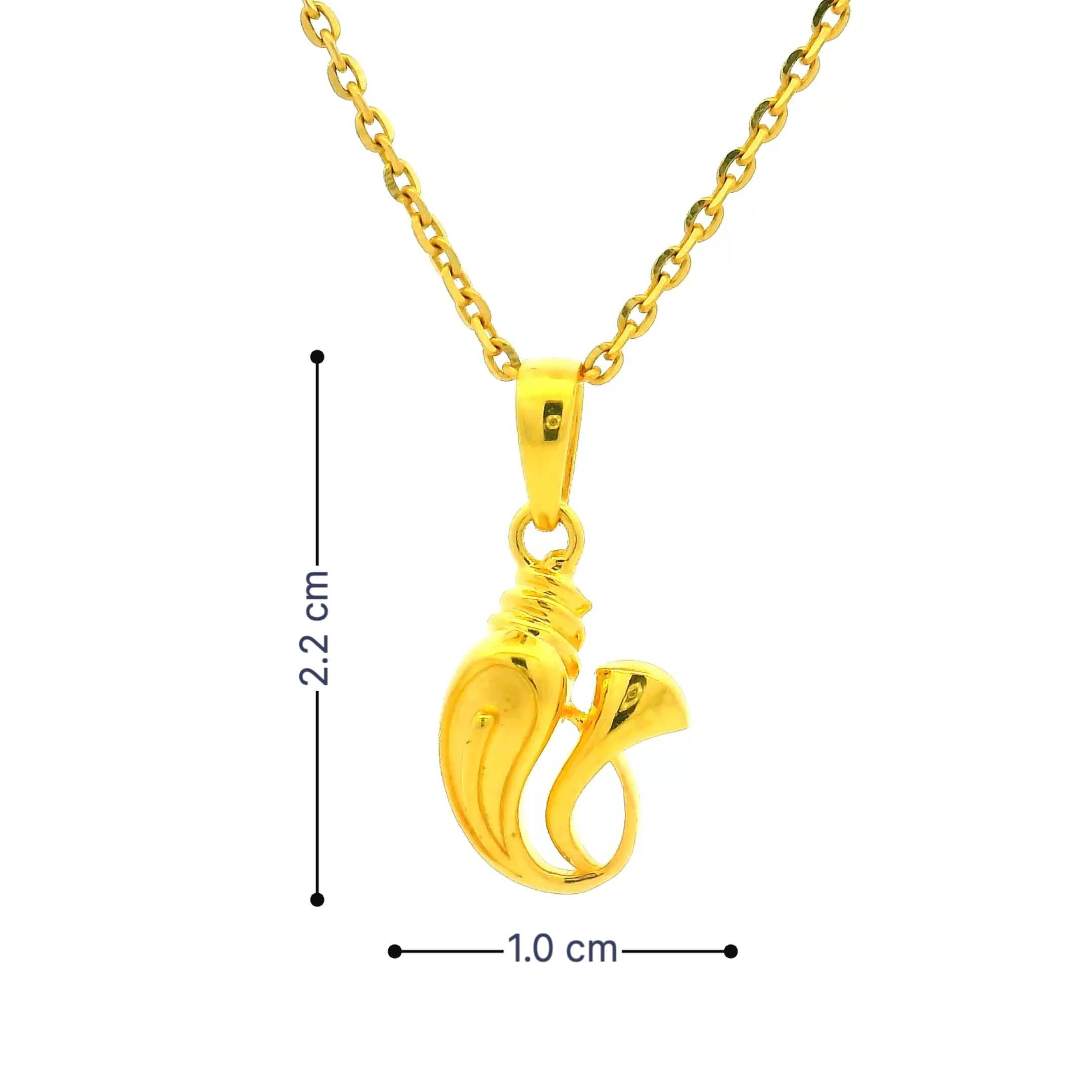 Blessed Gleaming Gold Ganesha Locket for Men