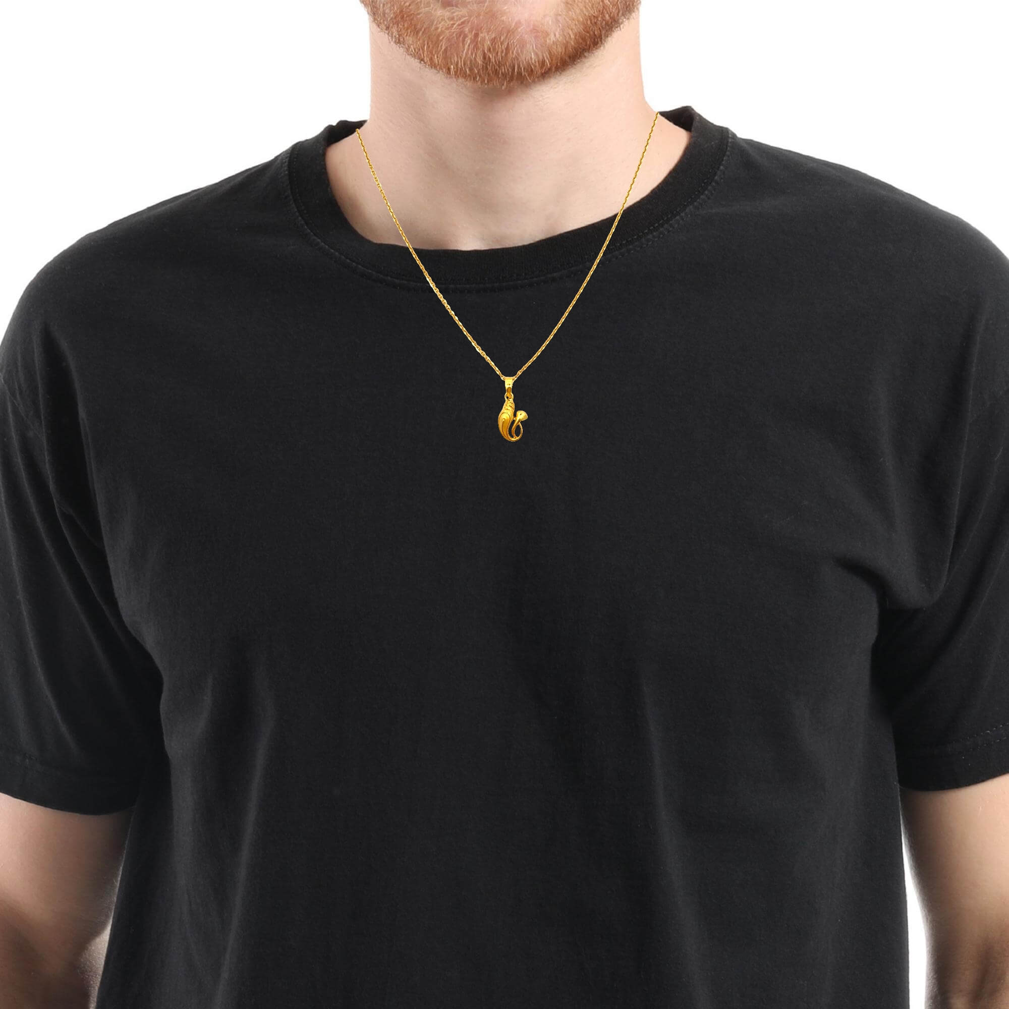 Blessed Gleaming Gold Ganesha Locket for Men