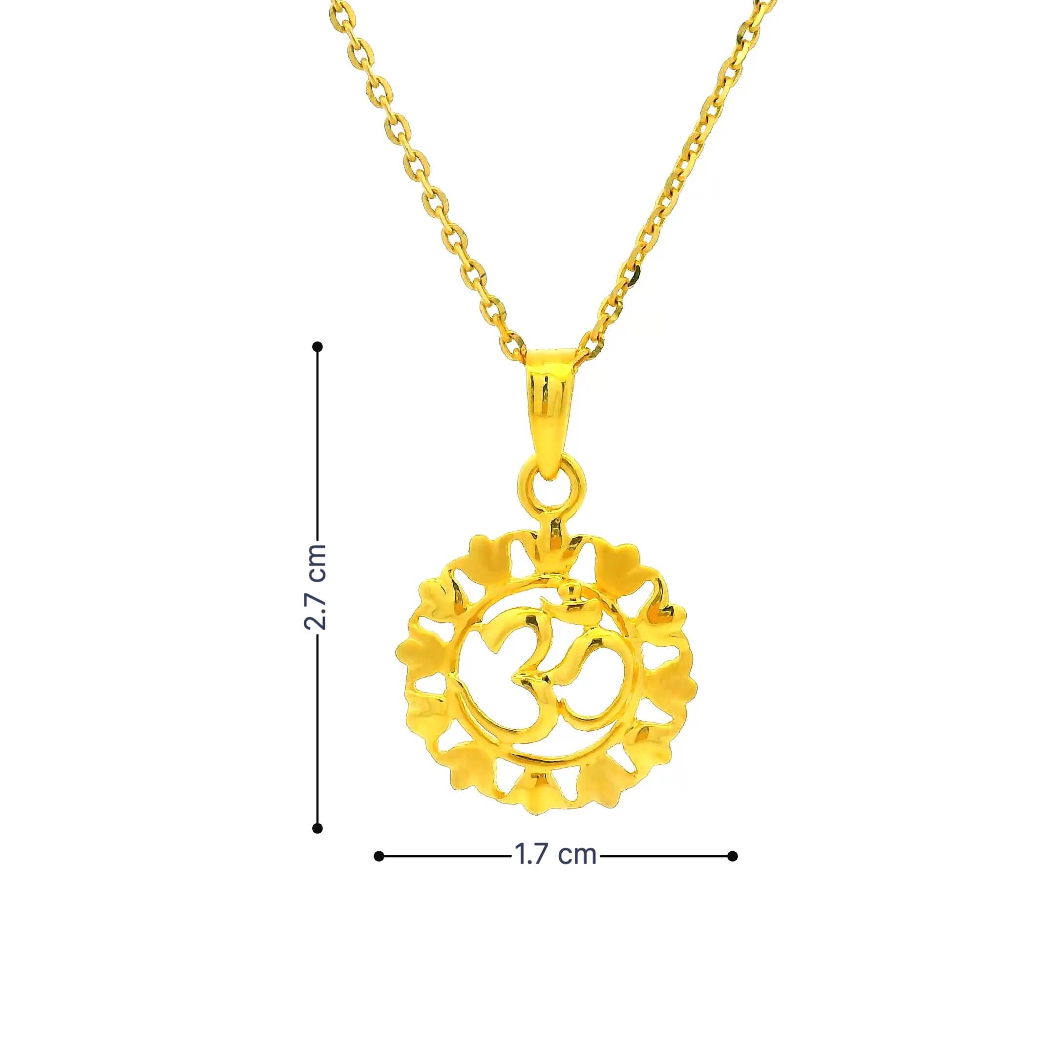 Vibrant 18K Gold Om Locket for Men