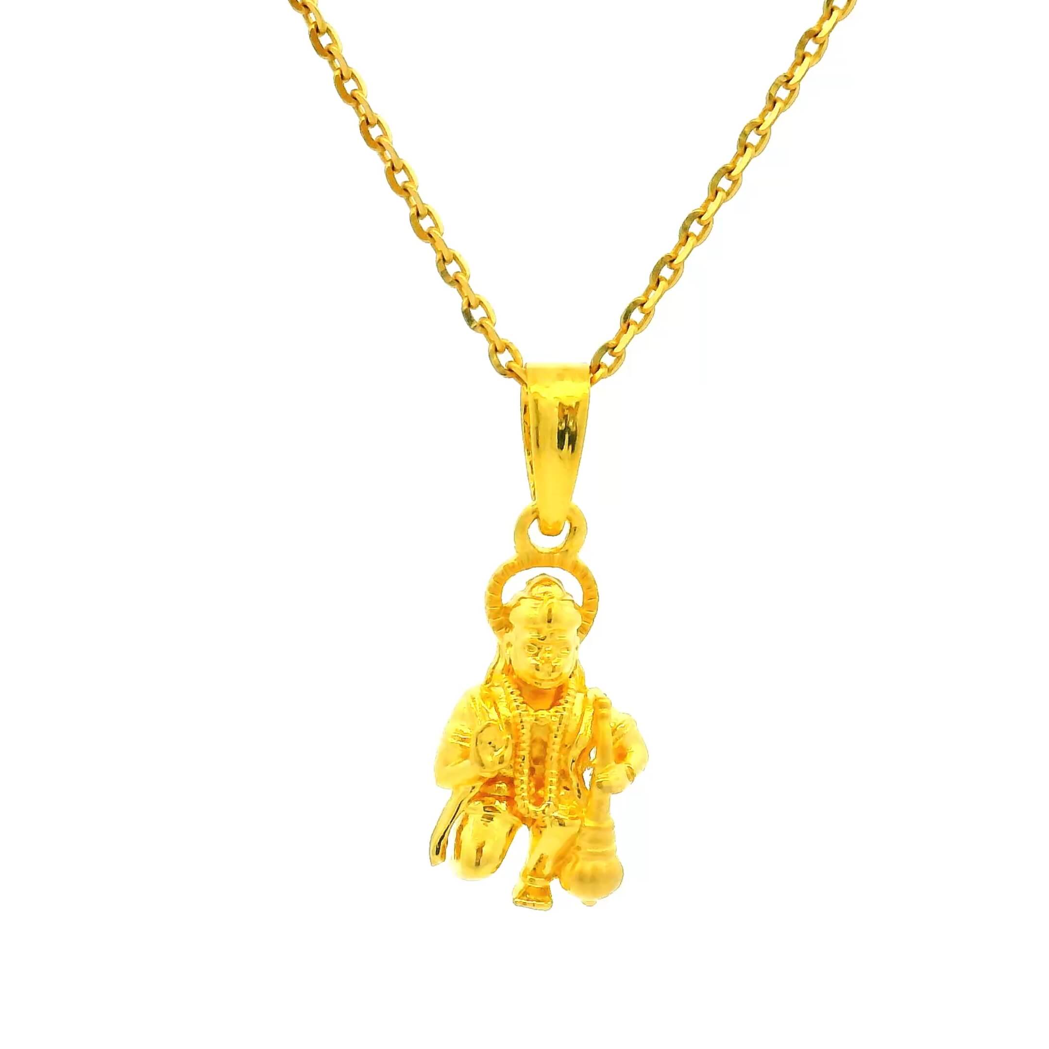 Divine 18K Gold Hanuman Locket for Men