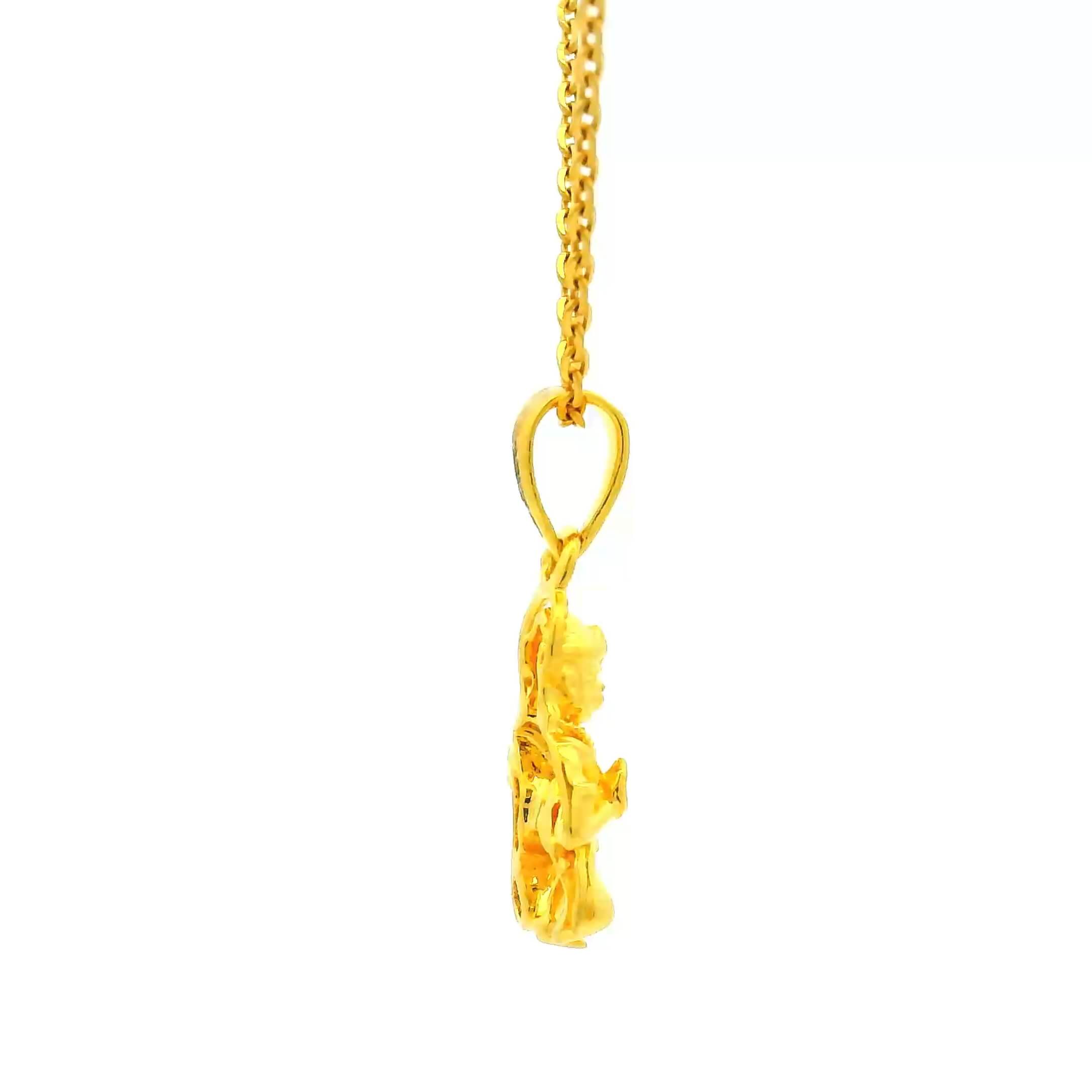 Divine 18K Gold Hanuman Locket for Men