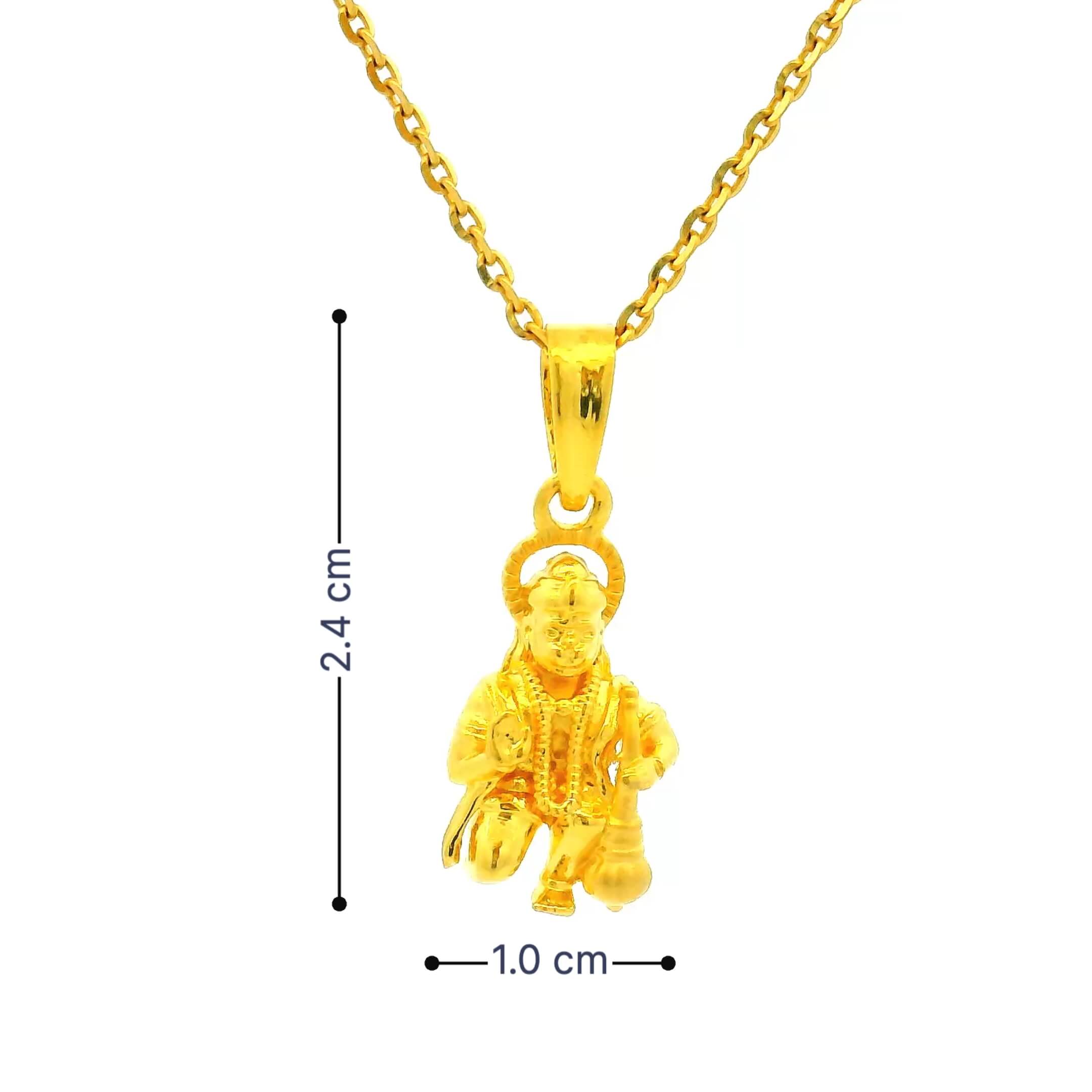 Divine 18K Gold Hanuman Locket for Men
