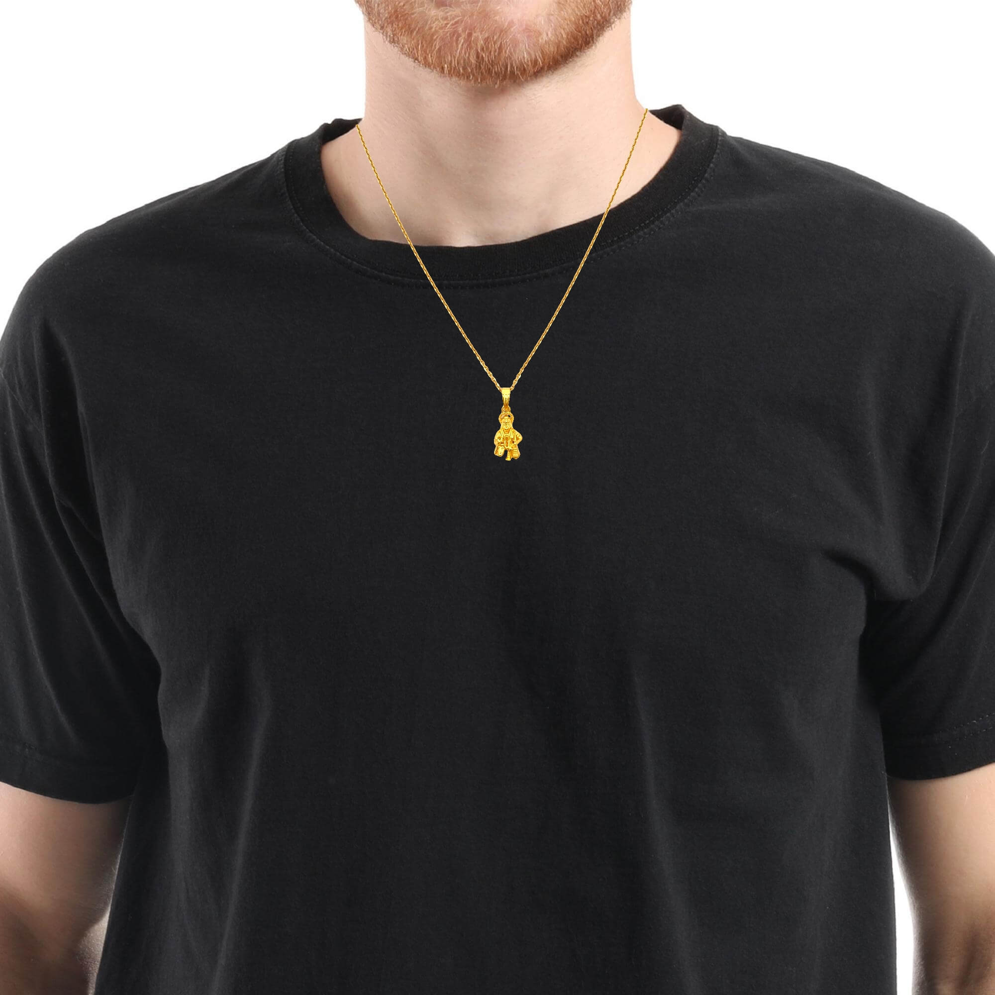 Divine 18K Gold Hanuman Locket for Men