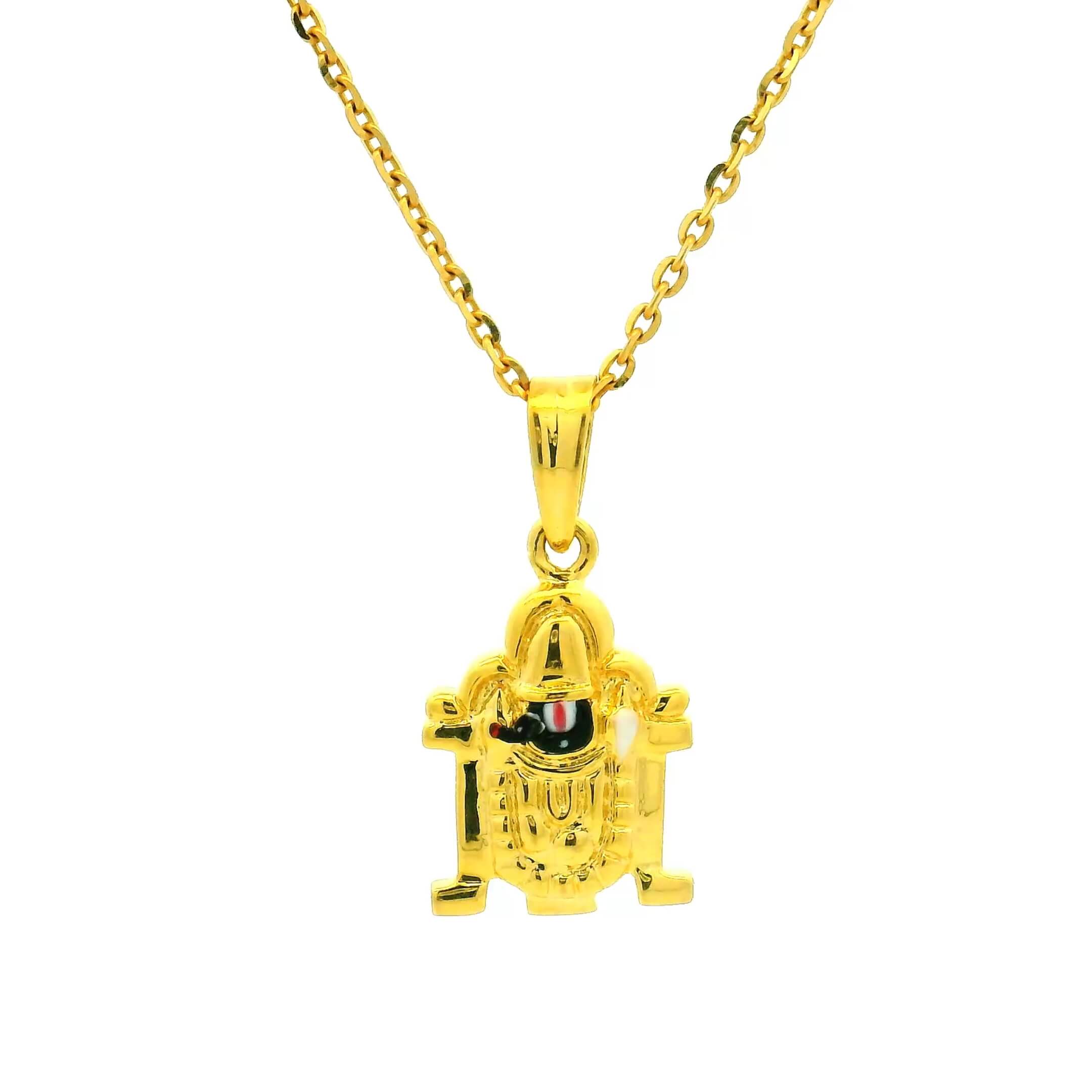 Majestic Gold Lord Venkateswara Locket for Men