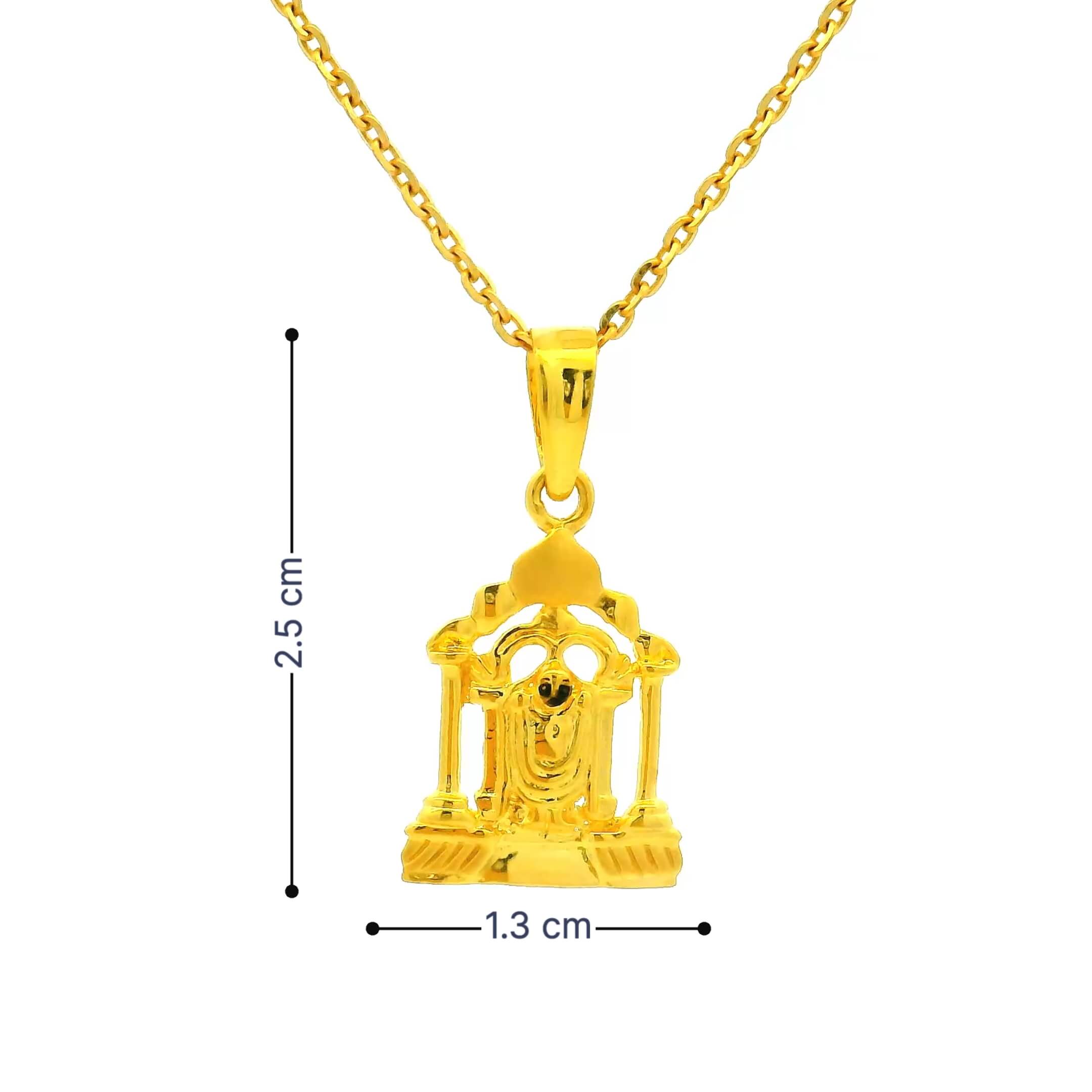Marvellous Lord Venkateswara 18K Gold Locket for Men