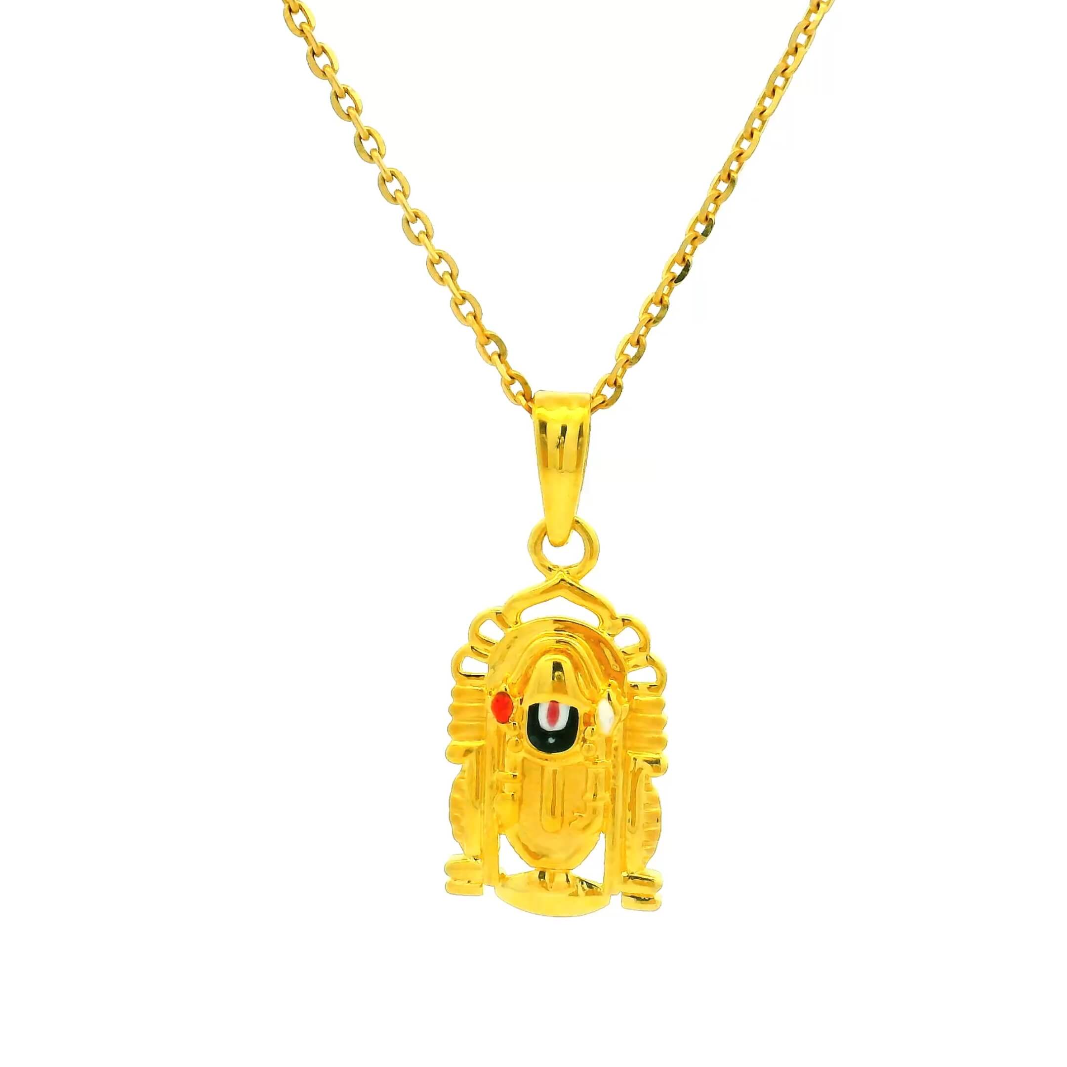 Mesmeric Lord Venkateswara 18K Gold Locket for Men