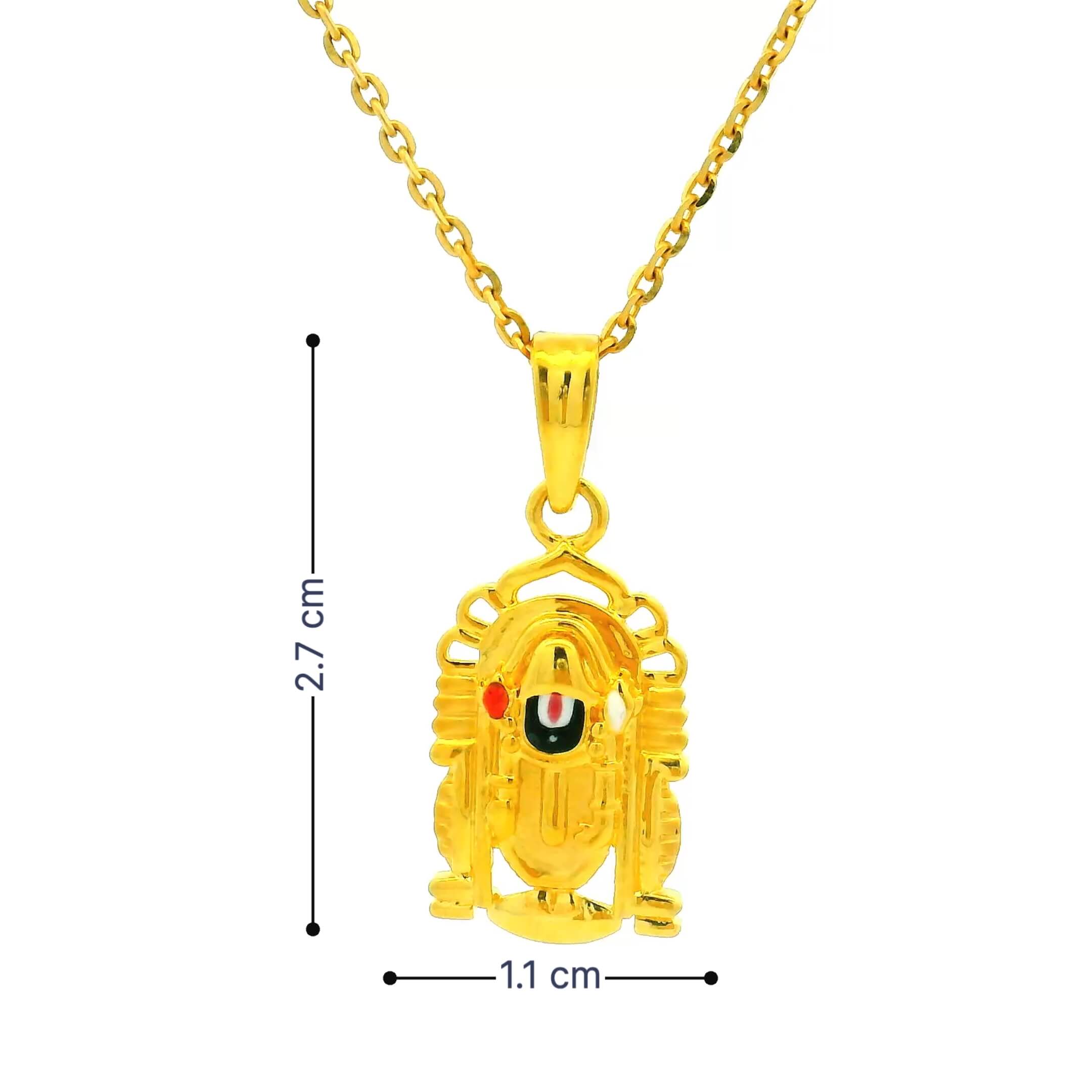 Mesmeric Lord Venkateswara 18K Gold Locket for Men