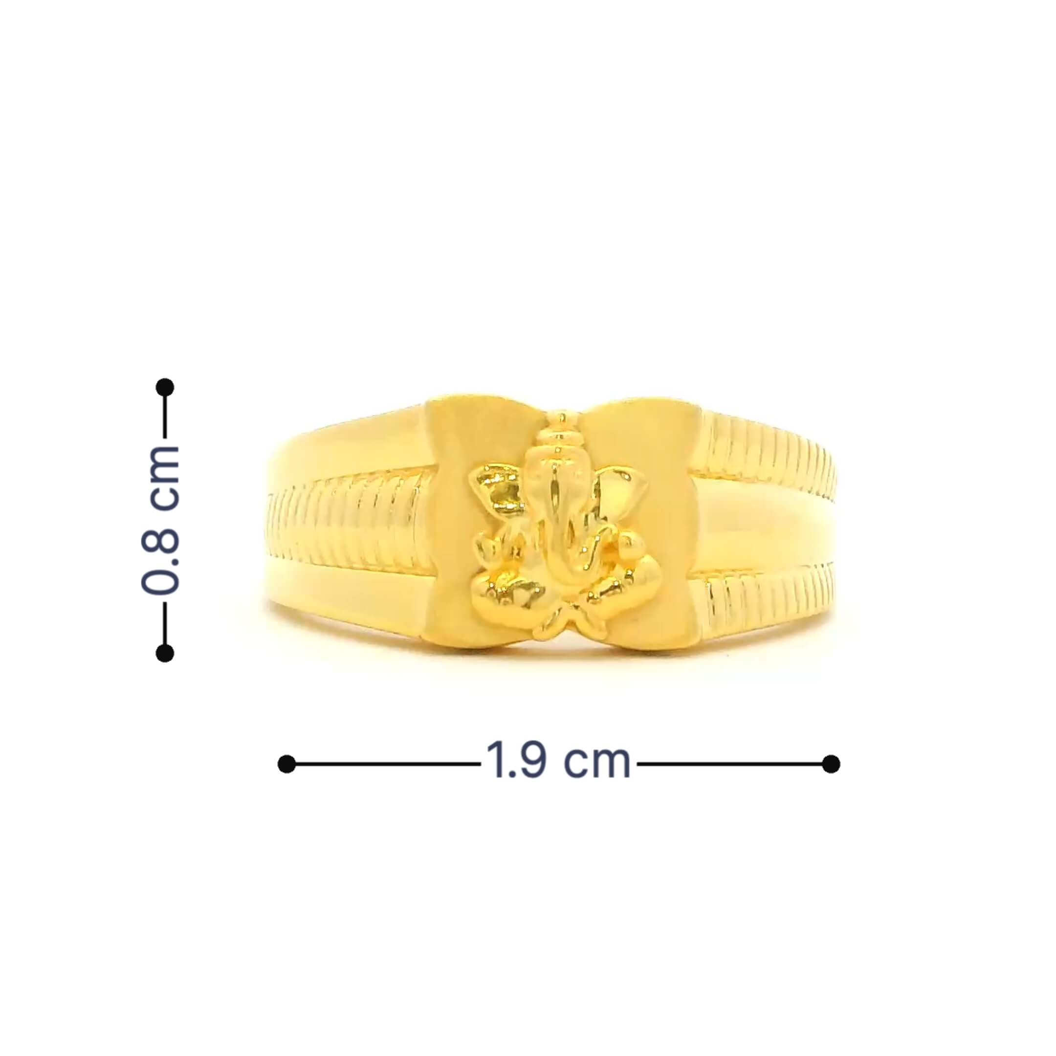 Divine Lord Ganesha Signet Gold Rings for Men