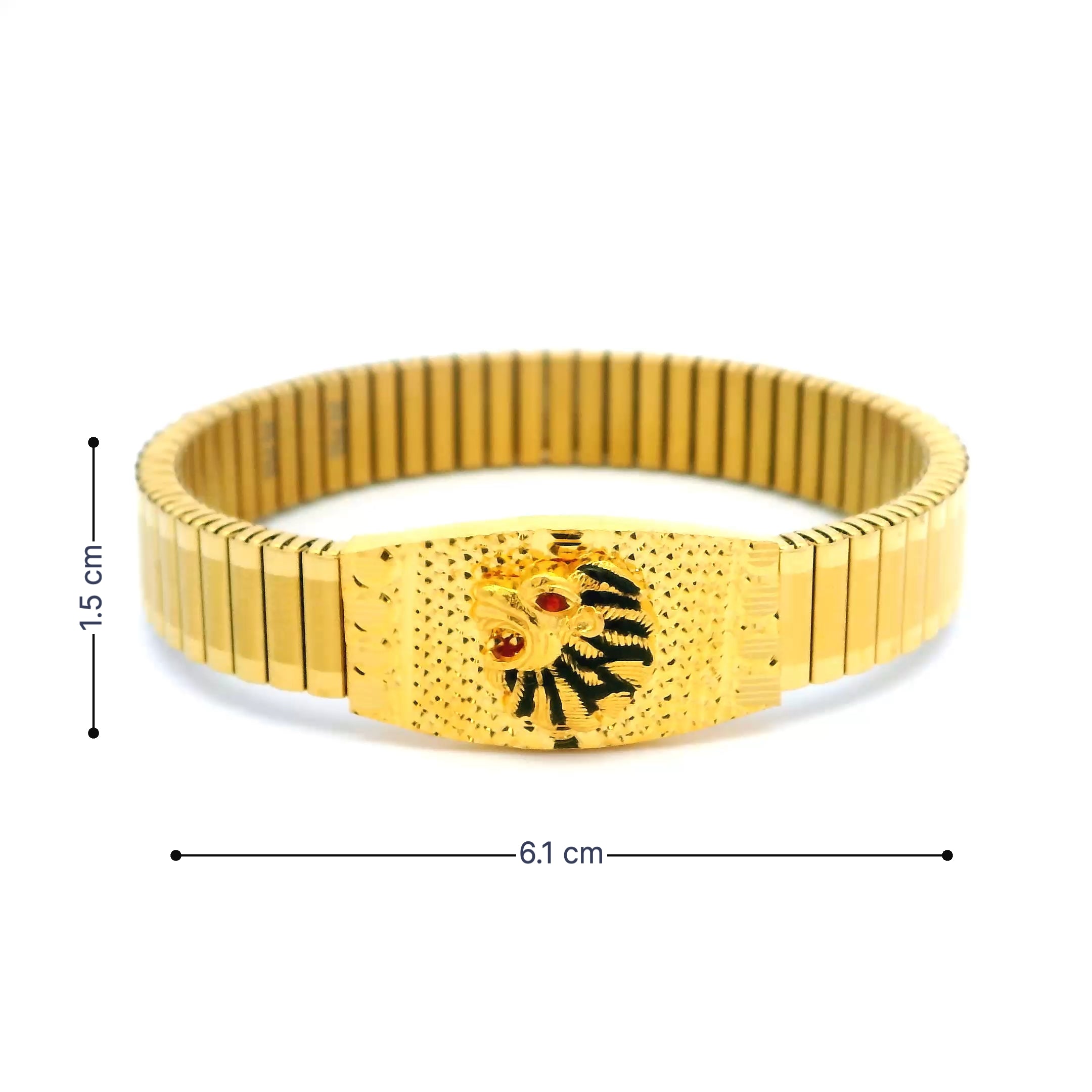 Robust Lion Signet Bracelet for Men