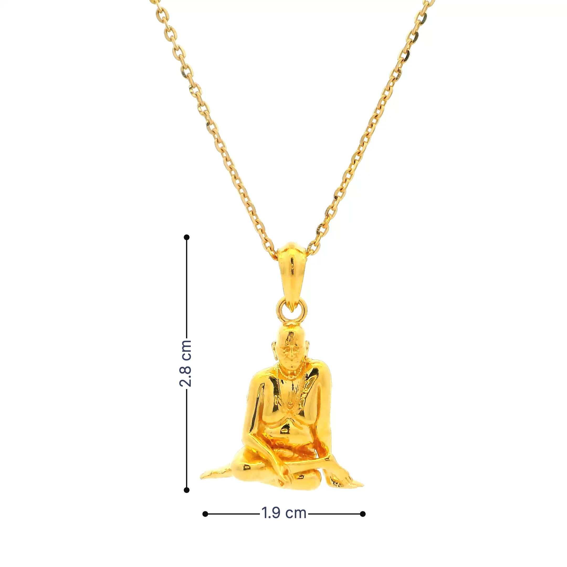 Mesmeric 22K Gold Swami Samarth Locket for Men