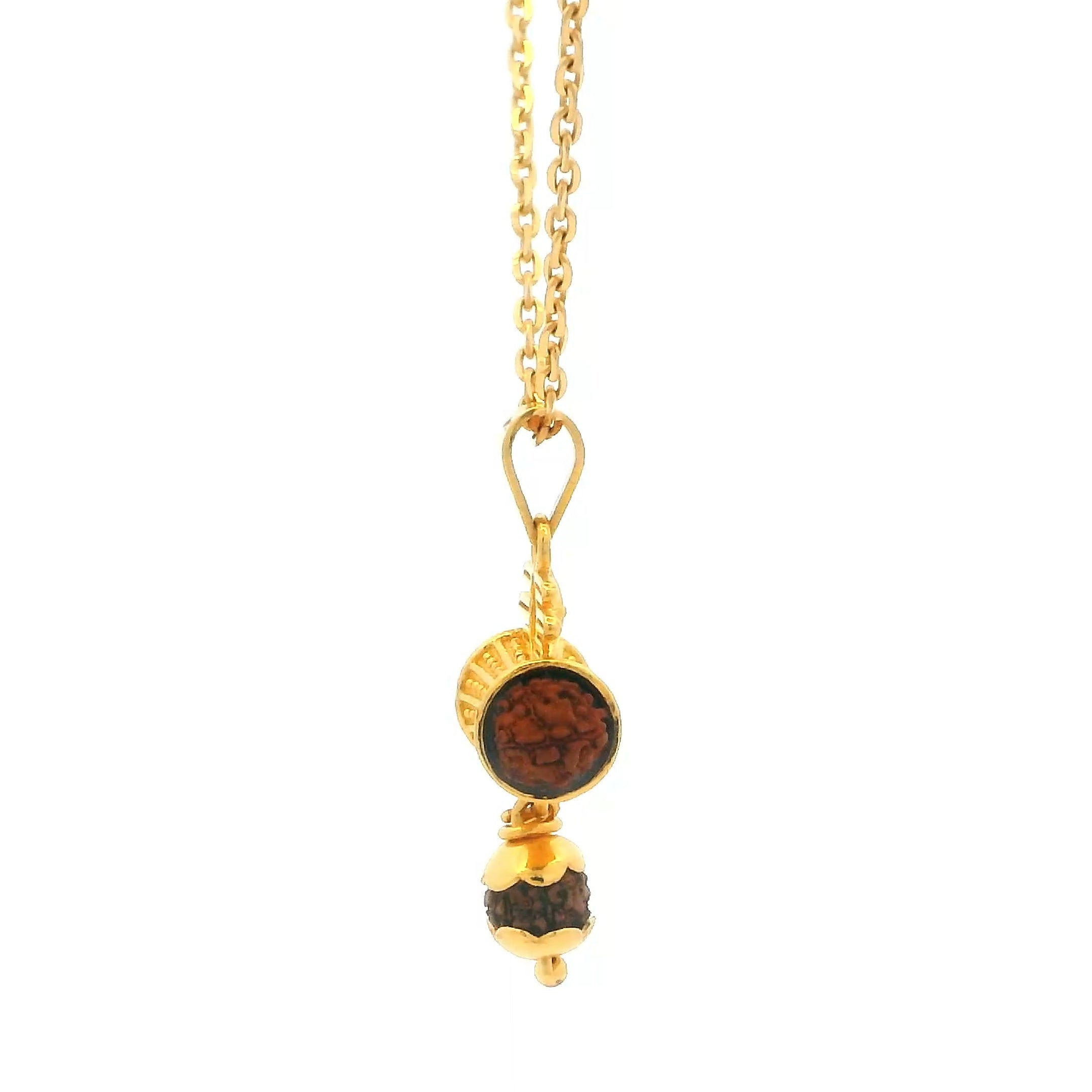 Divine Glaze 22K Gold Rudraksha Locket for Men