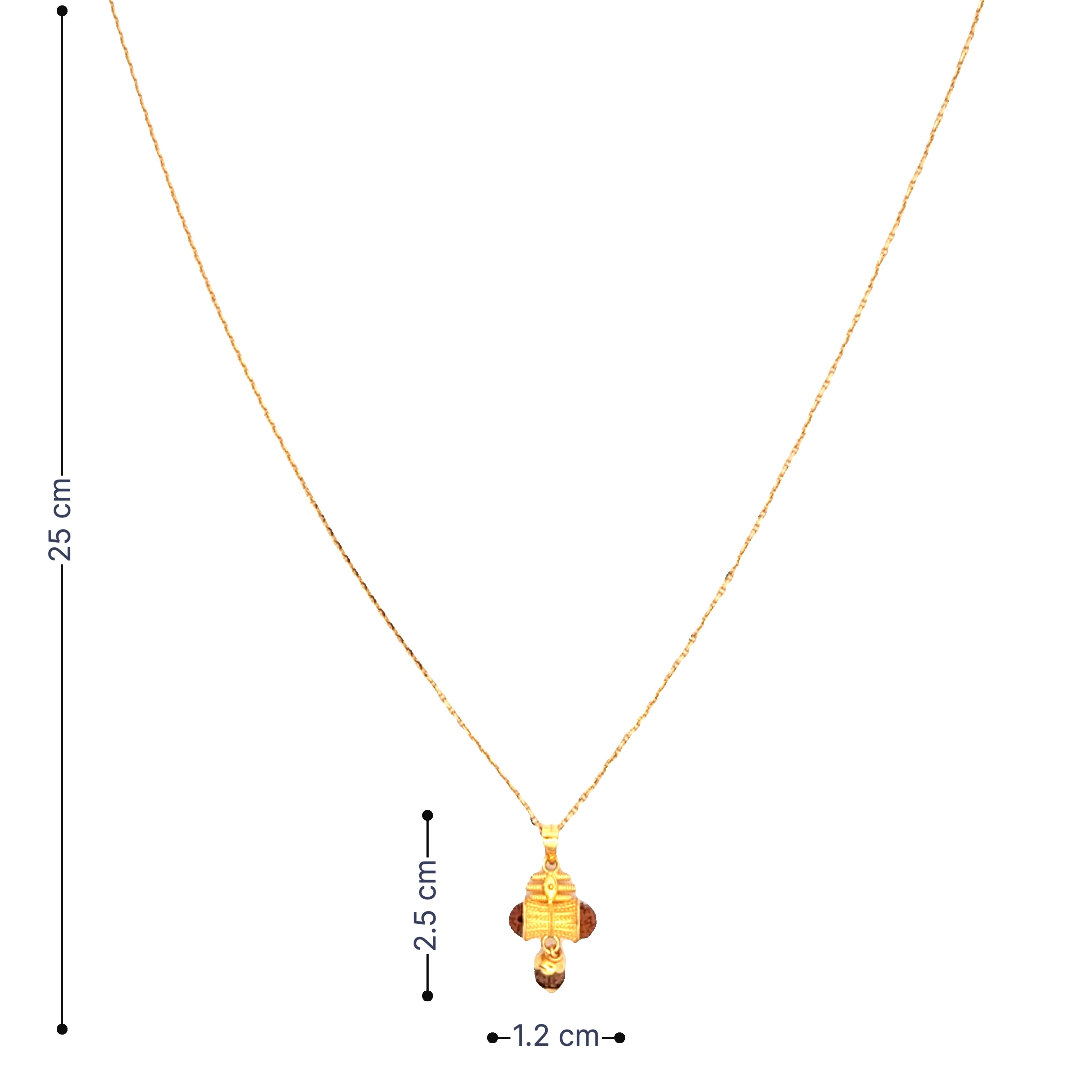 Divine Glaze 22K Gold Rudraksha Locket for Men