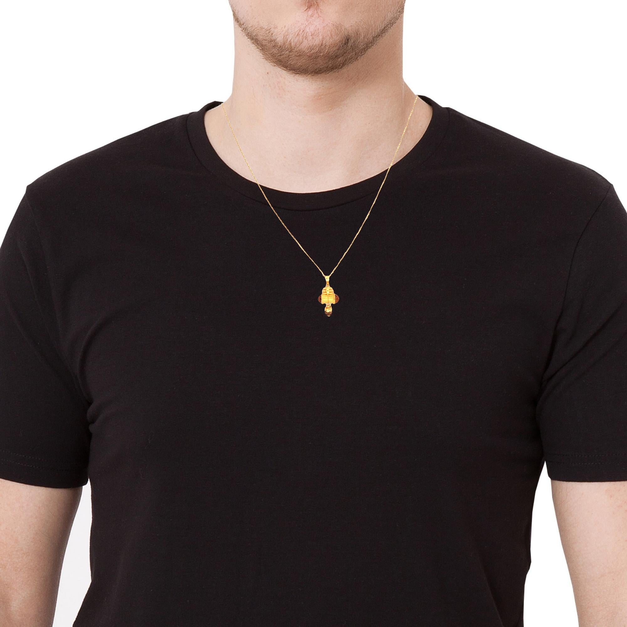 Divine Glaze 22K Gold Rudraksha Locket for Men