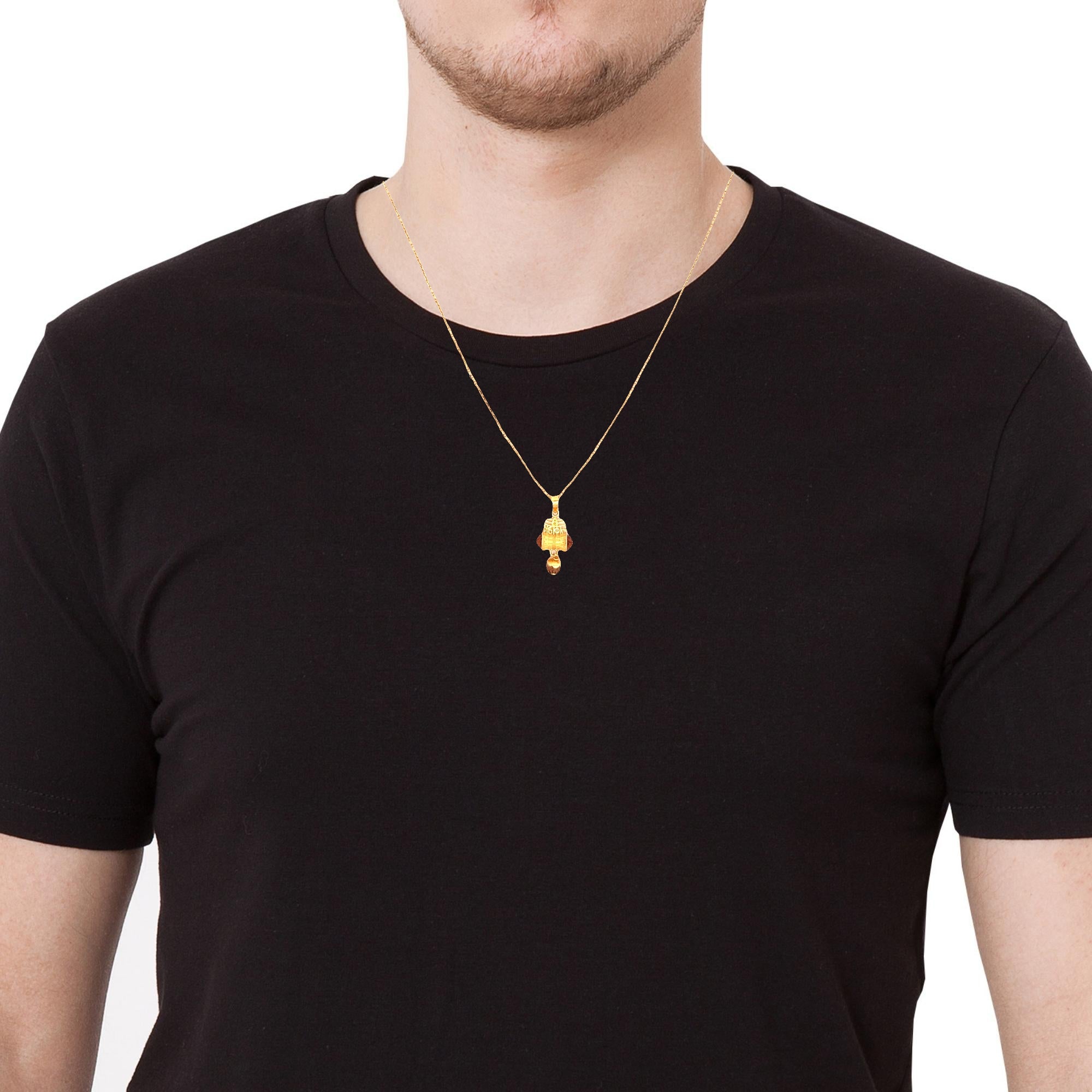 Mighty 22K Gold Mahadev Rudraksha Locket for Men