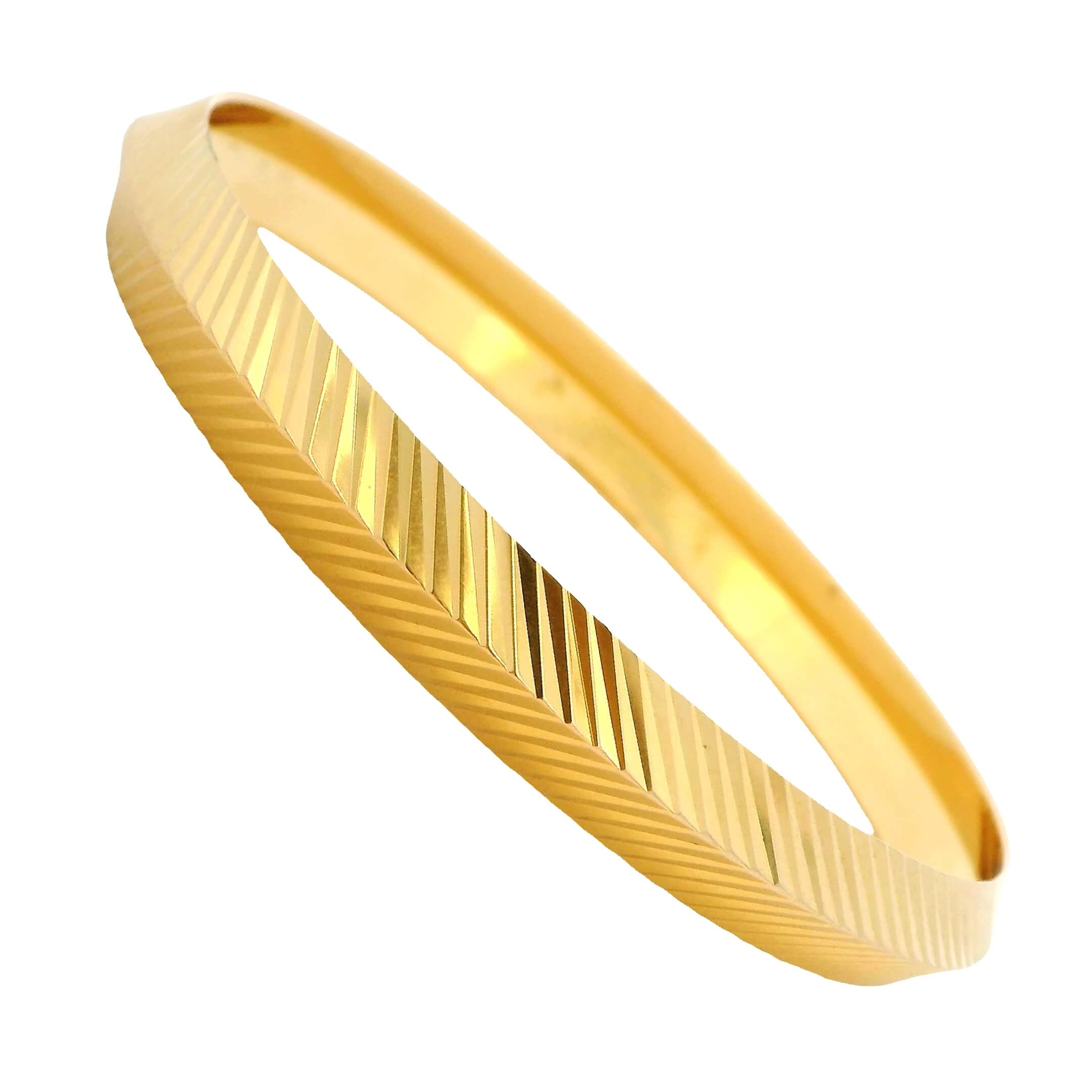 Stylish Shine Gold Kada For Men