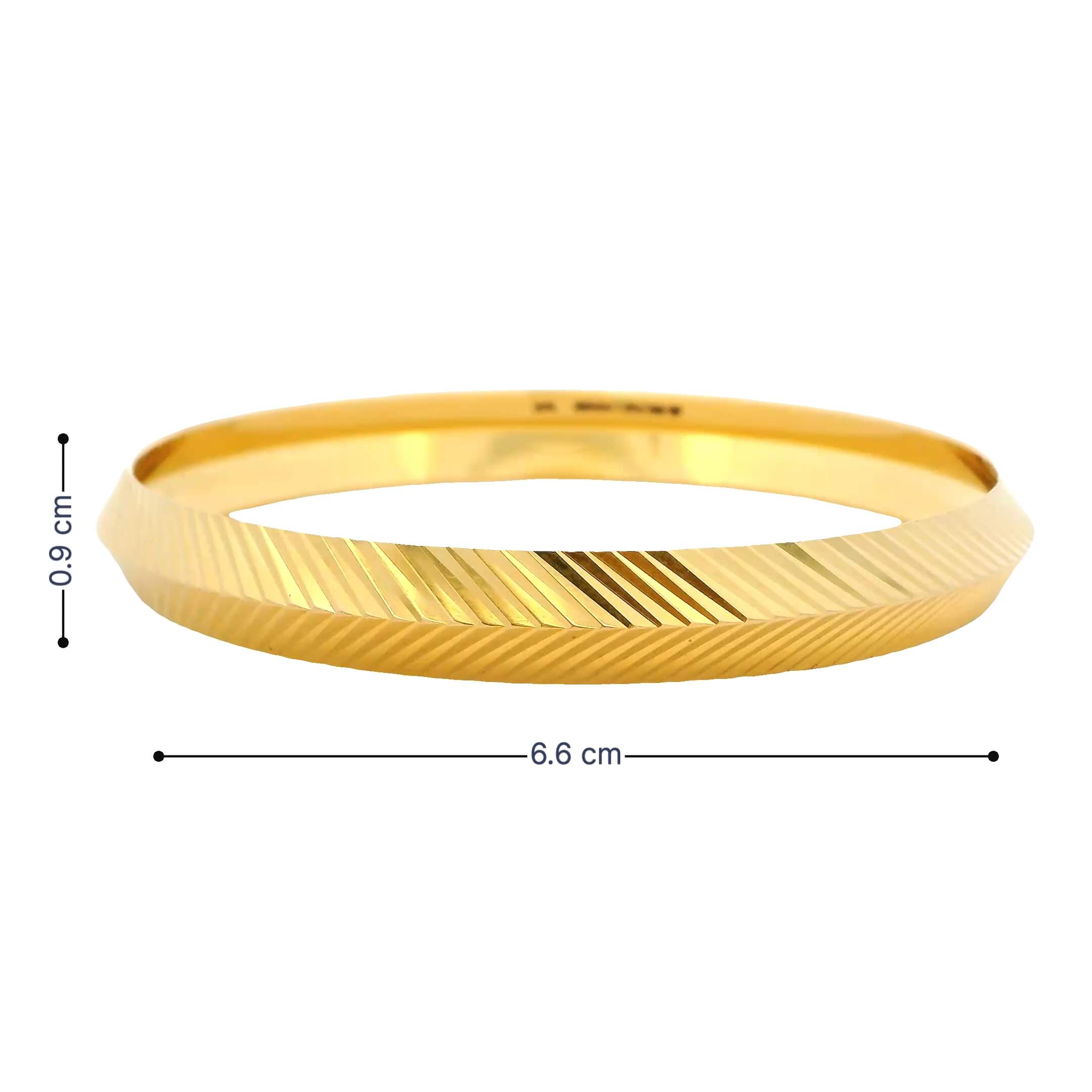 Stylish Shine Gold Kada For Men