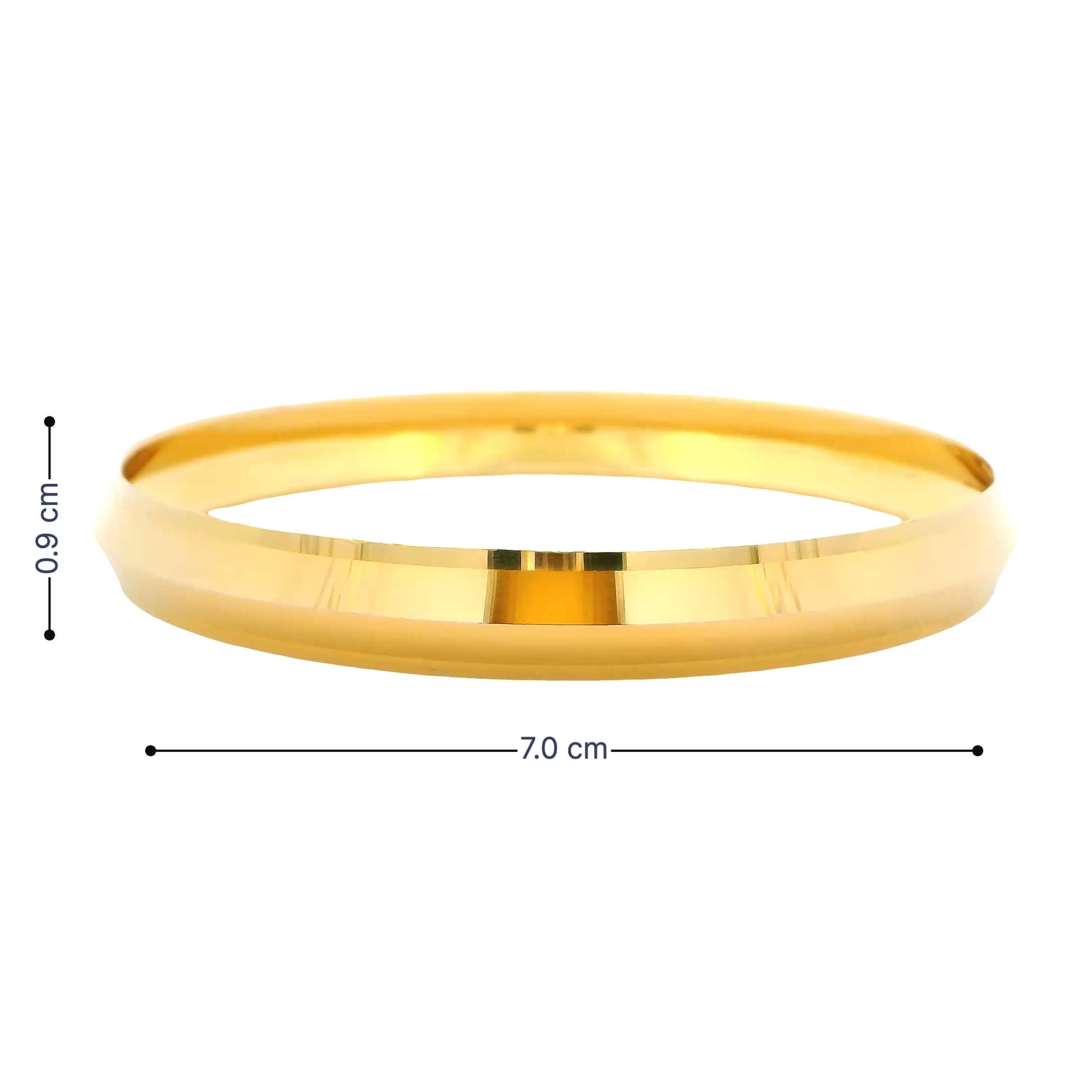 Gleaming Zest Gold Kada For Men