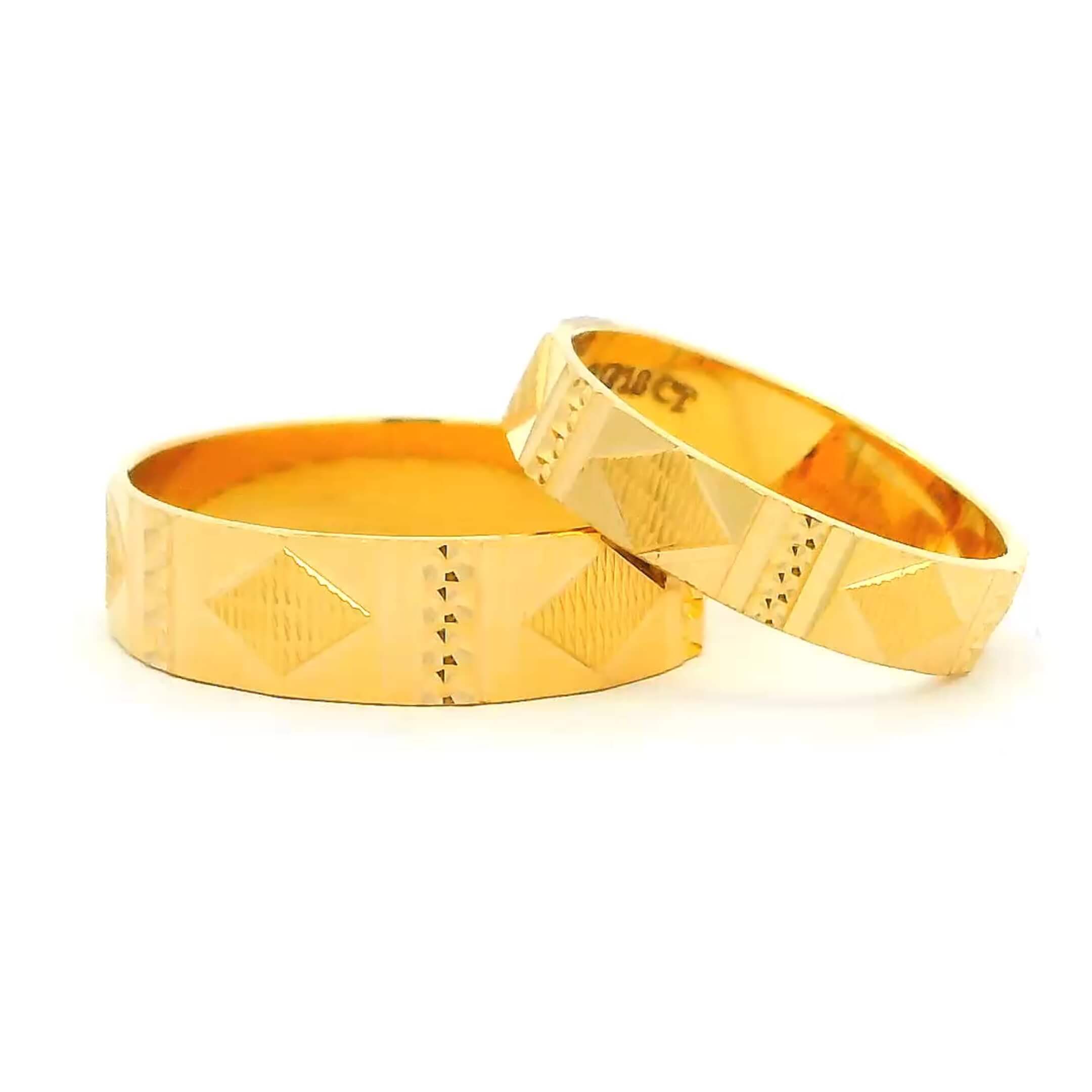 Precious Vow Gold Couple Rings
