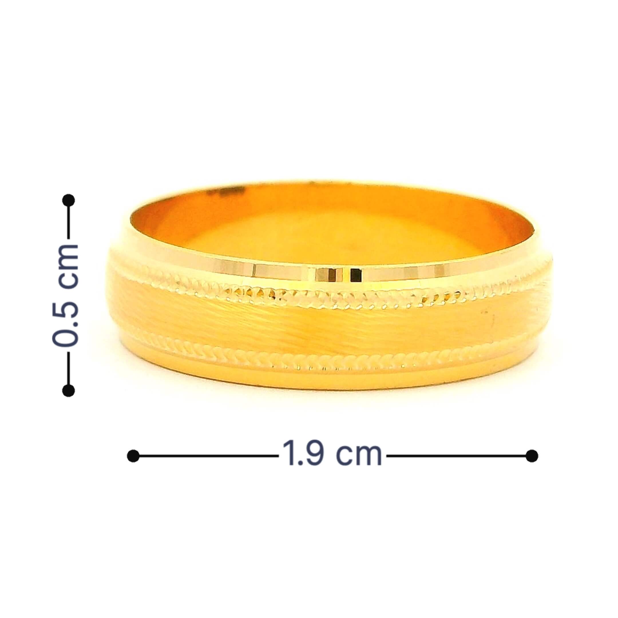 Glittering Charm 18K Gold Couple Bands