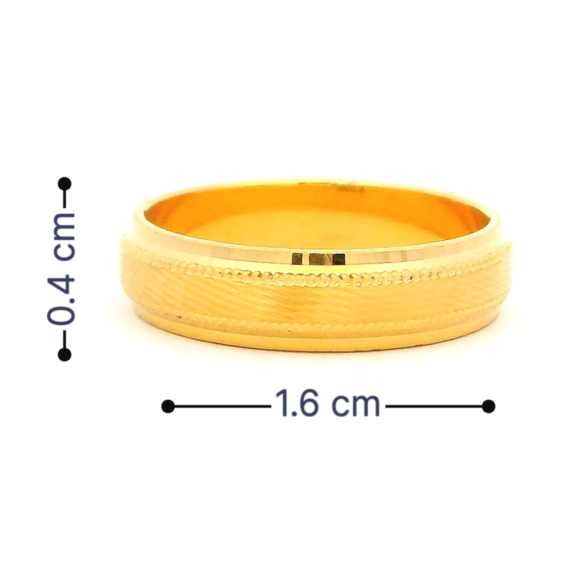 Glittering Charm 18K Gold Couple Bands