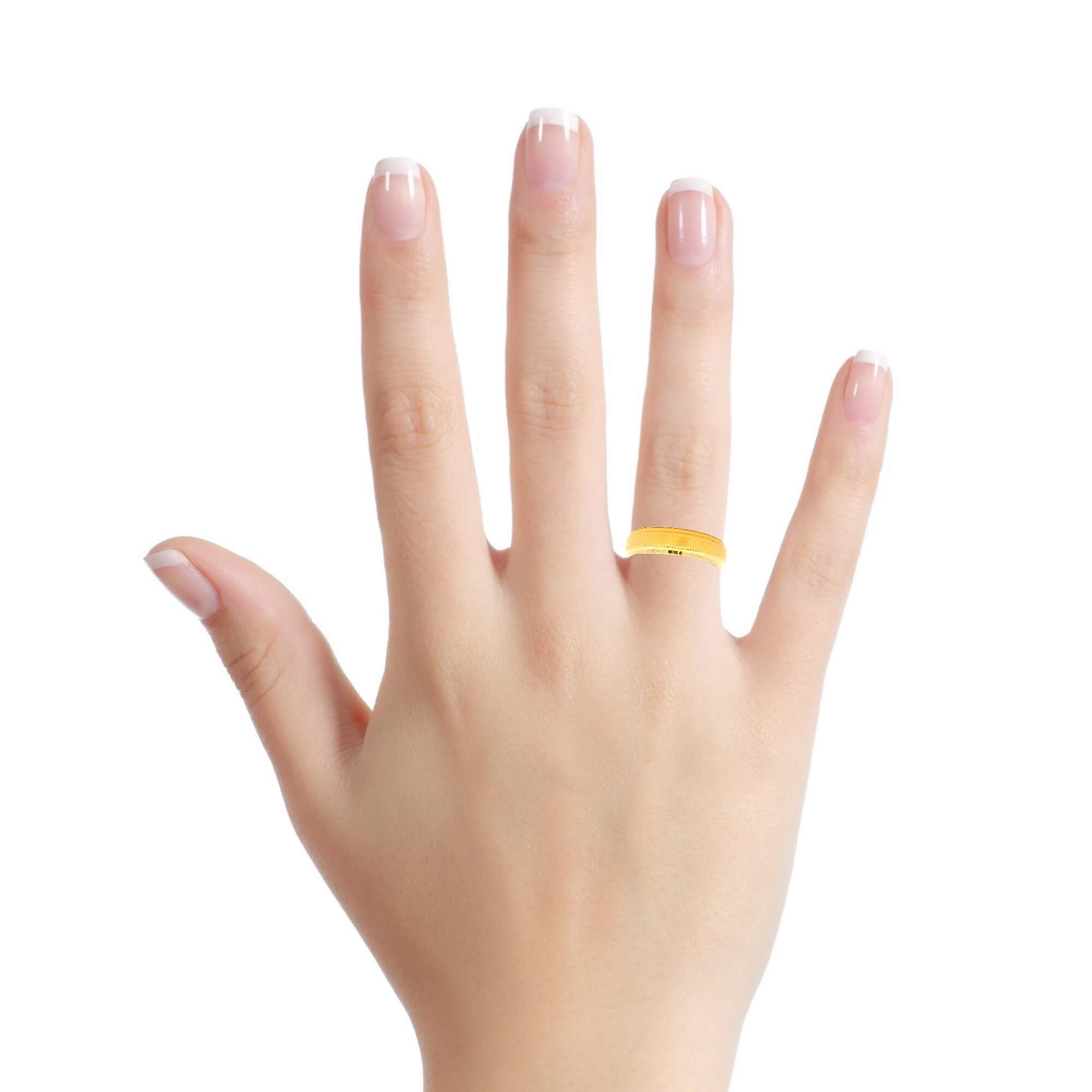 Glittering Charm 18K Gold Couple Bands