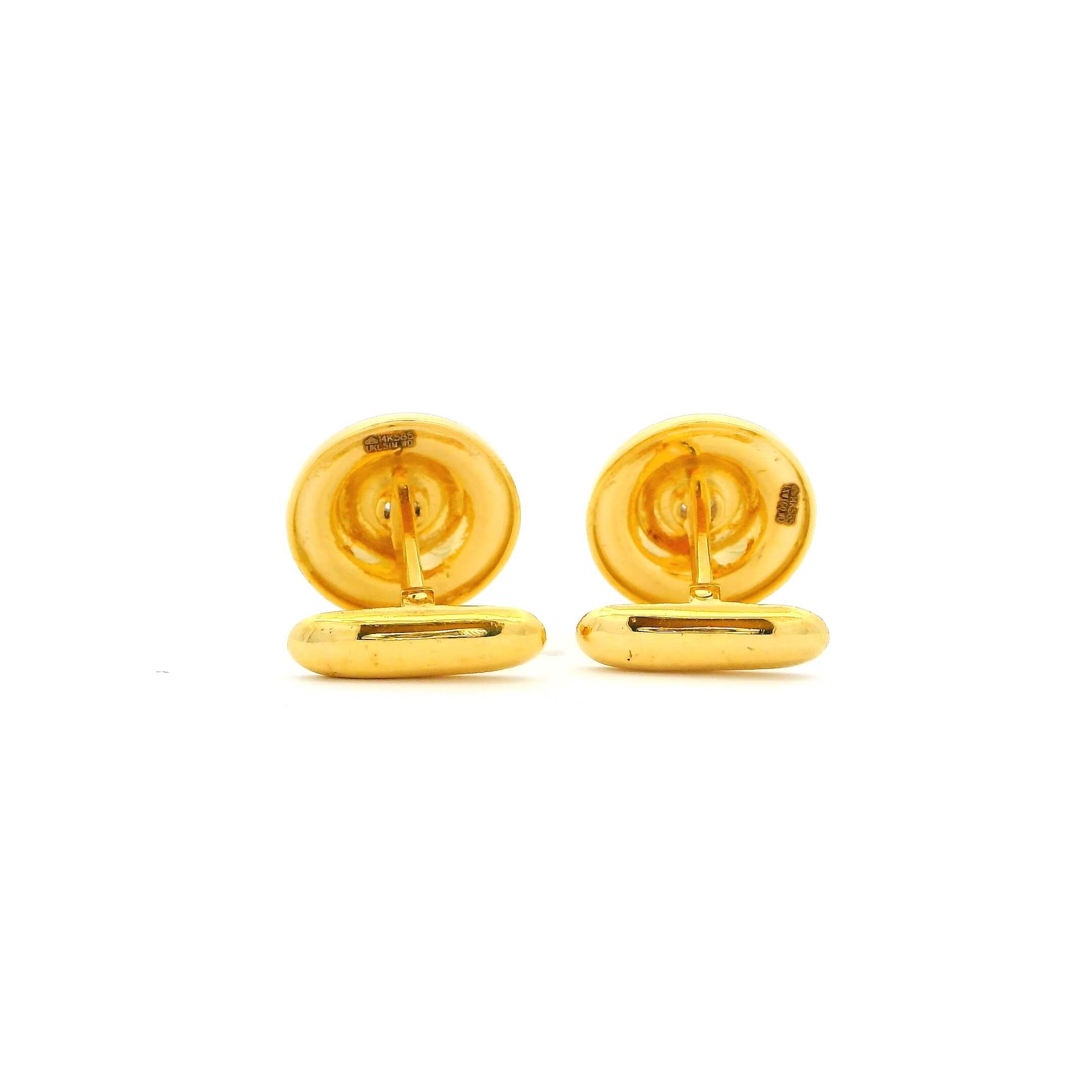 Luxe Crest Gold Cufflinks