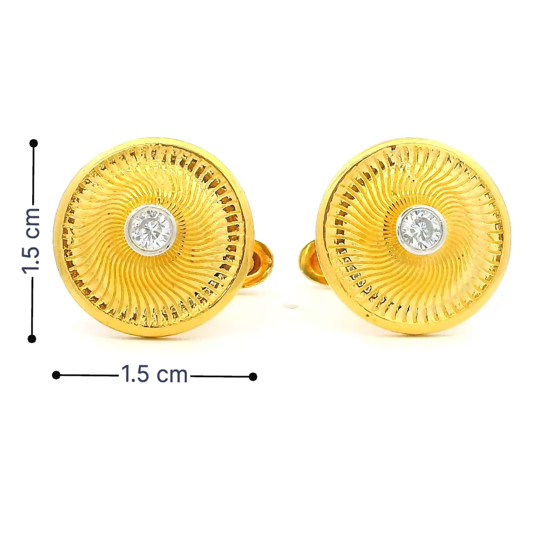 Luxe Crest Gold Cufflinks